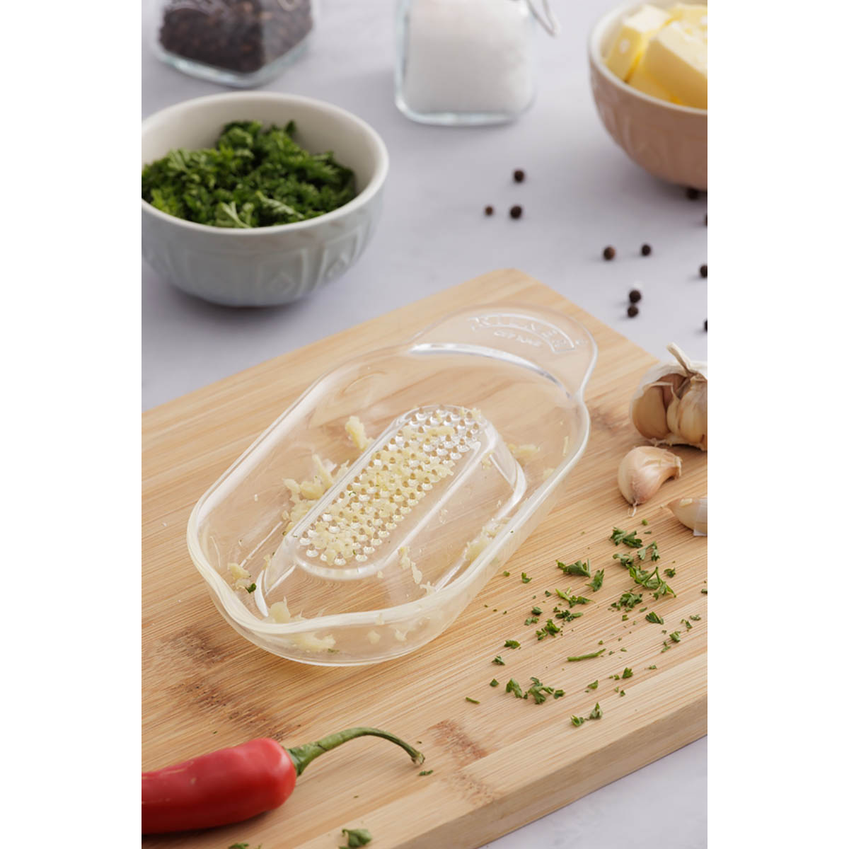 KILNER Ingwer- und Knoblauchreibe aus Glas