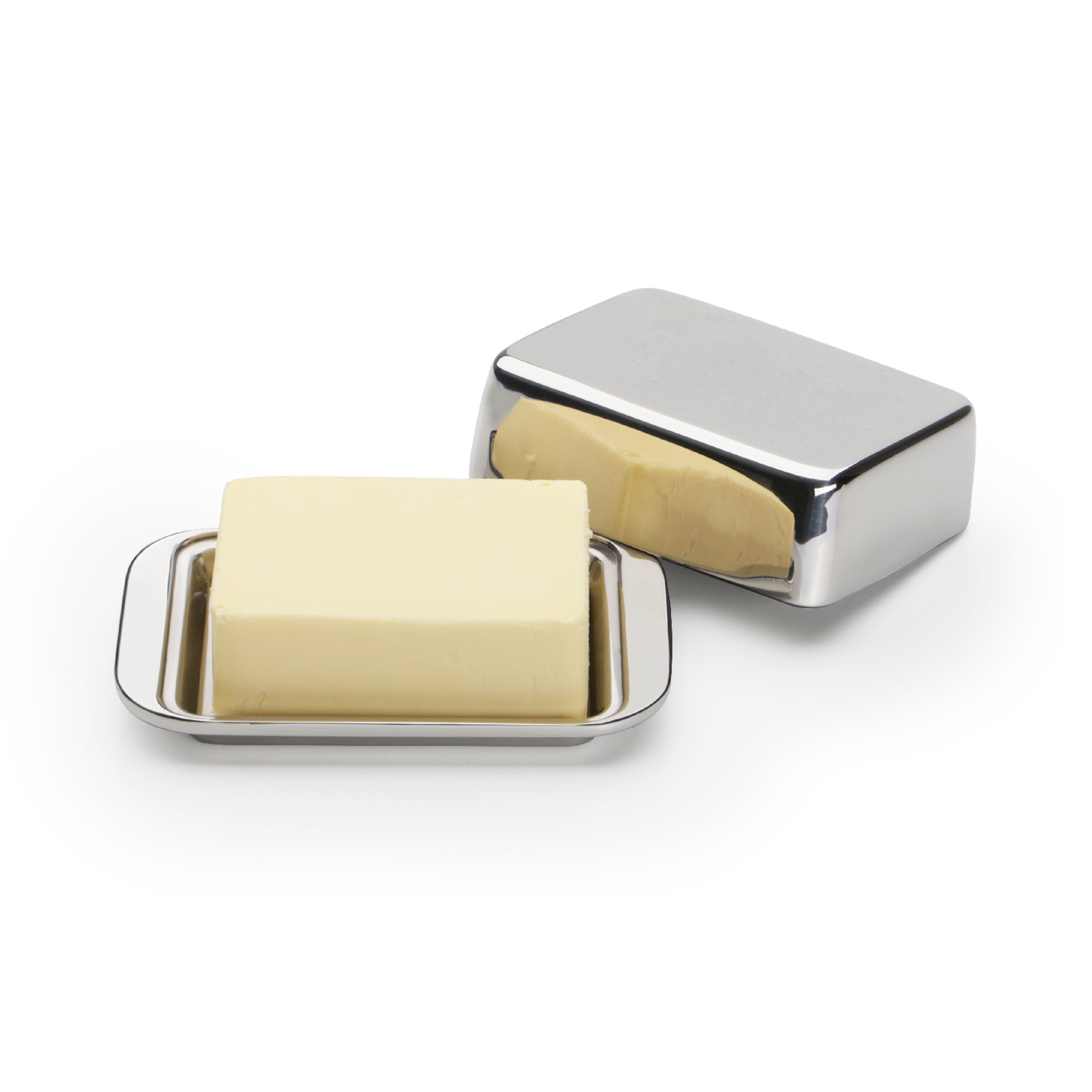 WEIS Butterdose aus Edelstahl doppelwandig für 250 g-Stücke