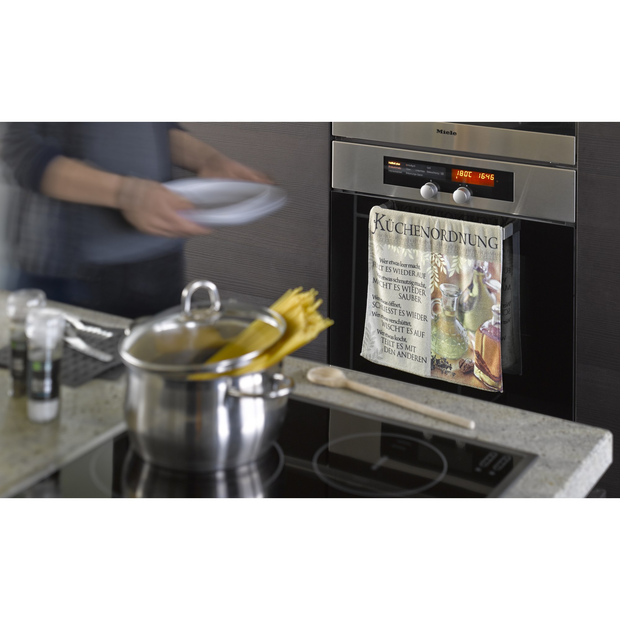 H&H Romantisches Geschirrtuch "Ich bin nicht reich und berühmt, aber ich habe unbezahlbare Enkelkinder"