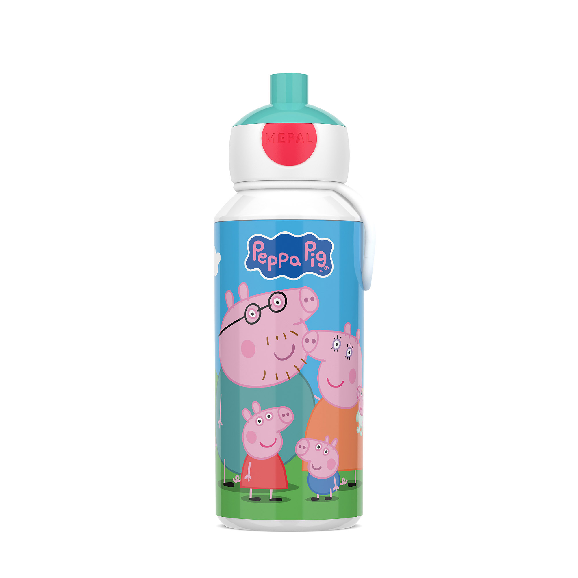 MEPAL Pop-up-Trinkflasche für Kinder CAMPUS 0,4 Liter Motiv PEPPA PIG PEPPA WUTZ