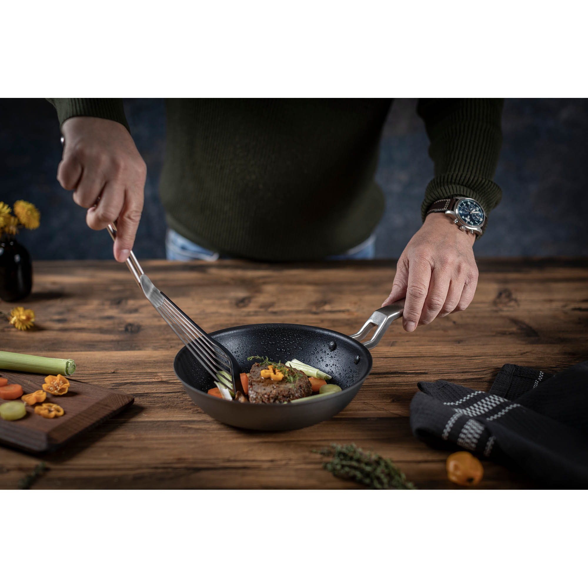 KUHN RIKON NEW LIFE PRO 28 cm frying pan made from 100% recycled aluminium – SUITABLE FOR INDUCTION HOB