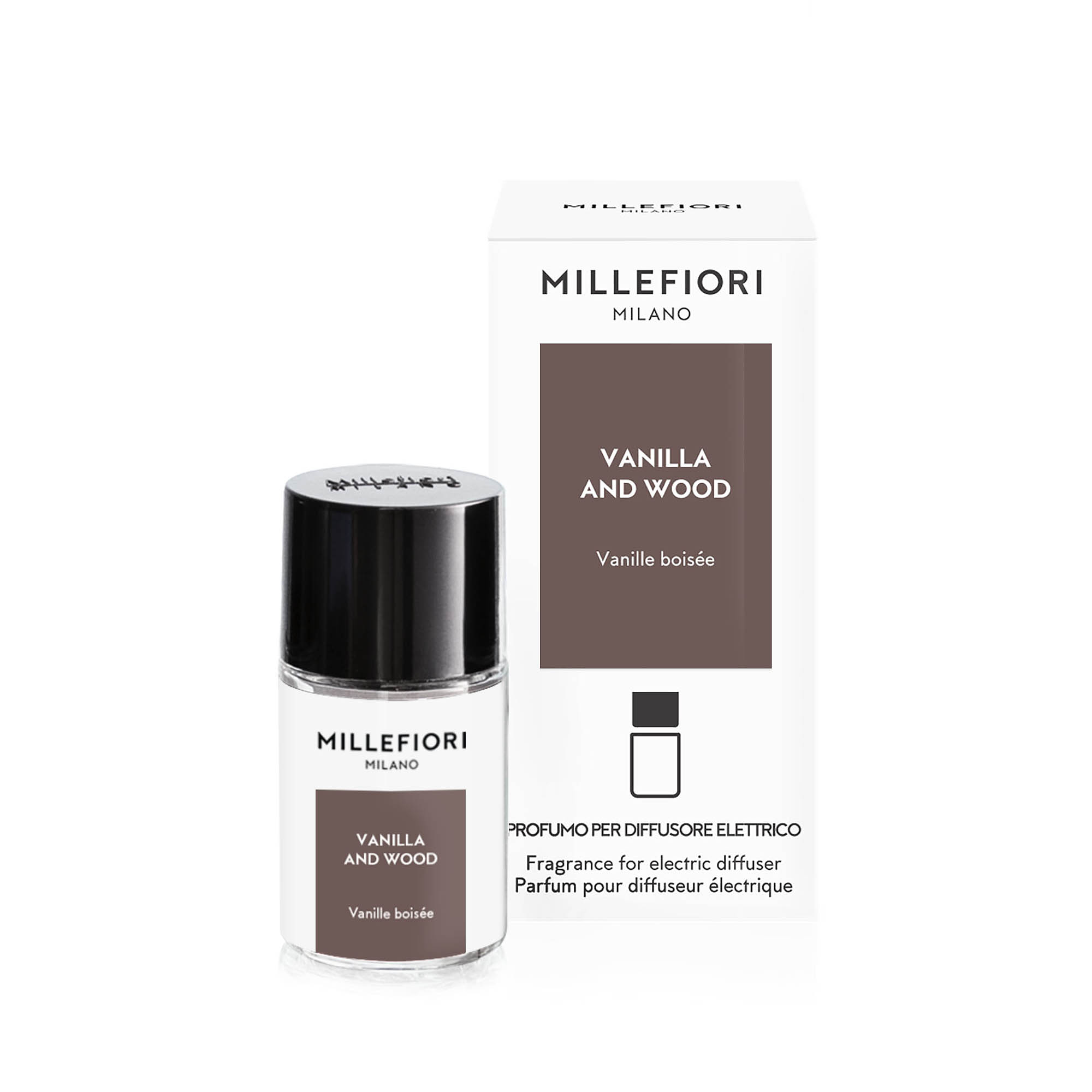 MILLEFIORI Nachfüllduft für elektrischen Diffusor, Duftrichtung VANILLA & WOOD