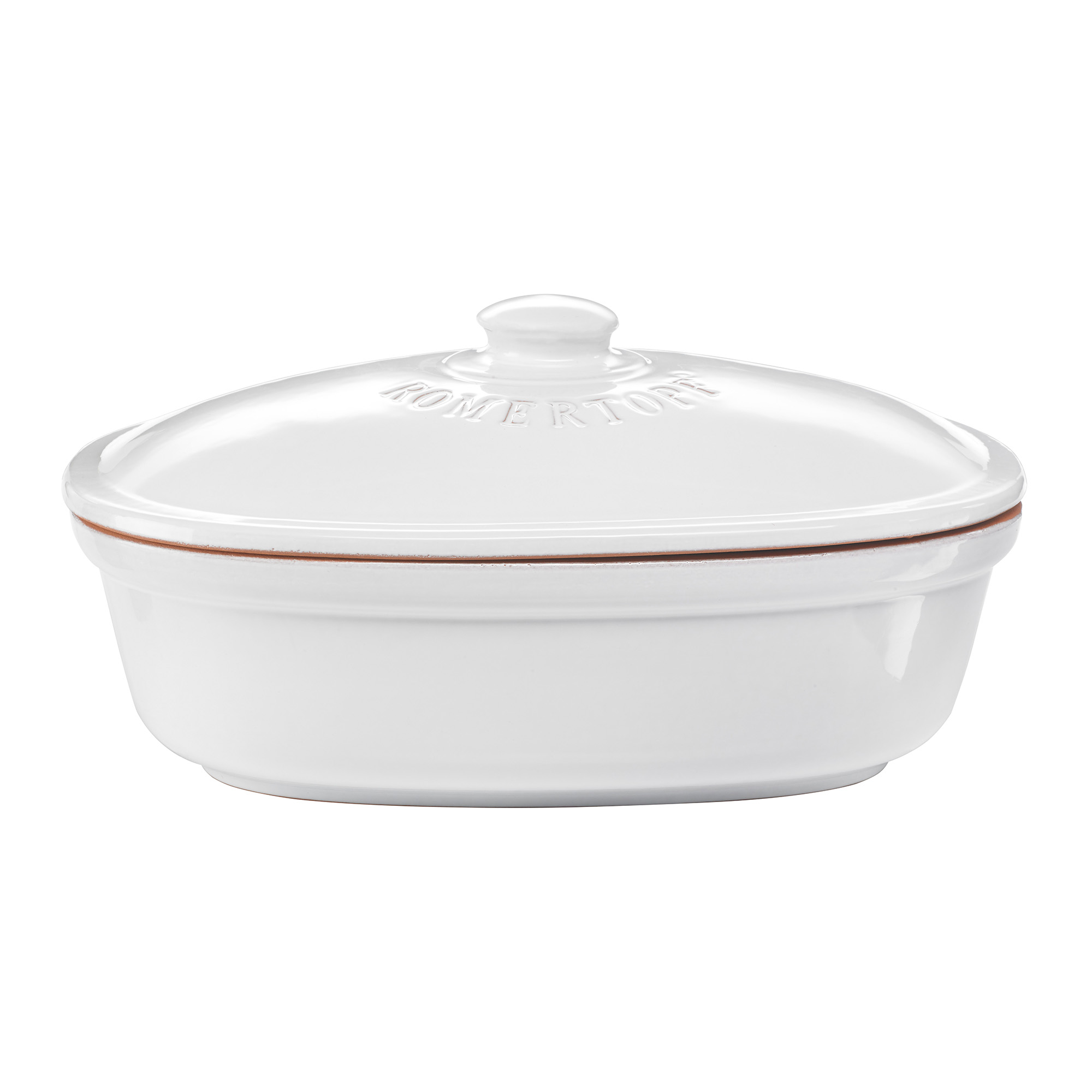 RÖMERTOPF Brottopf Brotkasten MEDIUM OVAL Weiß 29,5 cm