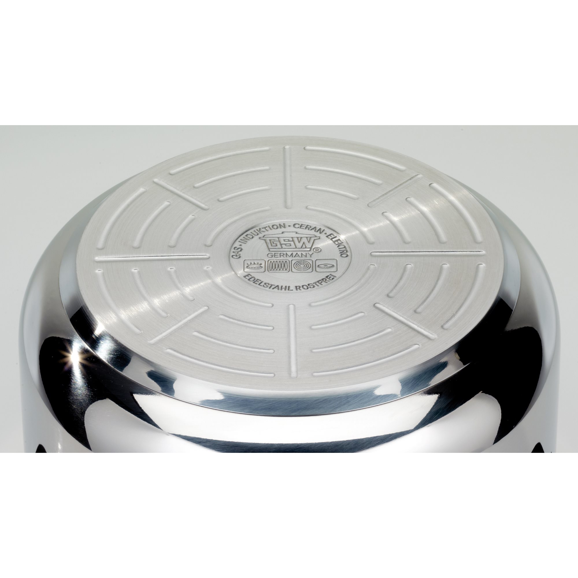 GSW Energy Saving Pot Premium 22 cm - 6.0 litres stainless steel INDUCTION
