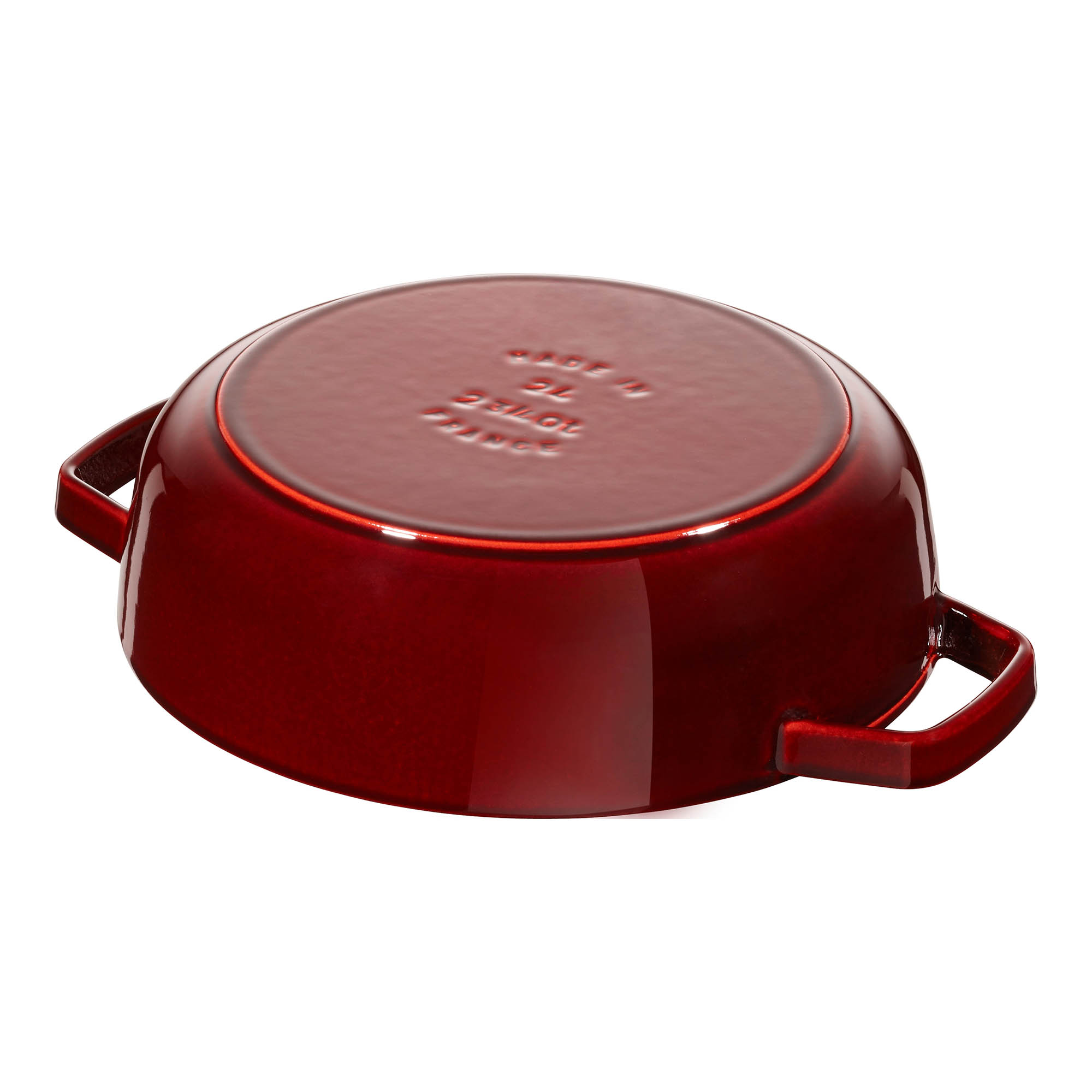 STAUB France CHISTERA roasting pan 28 cm 3.7 litres cast iron round grenadine red