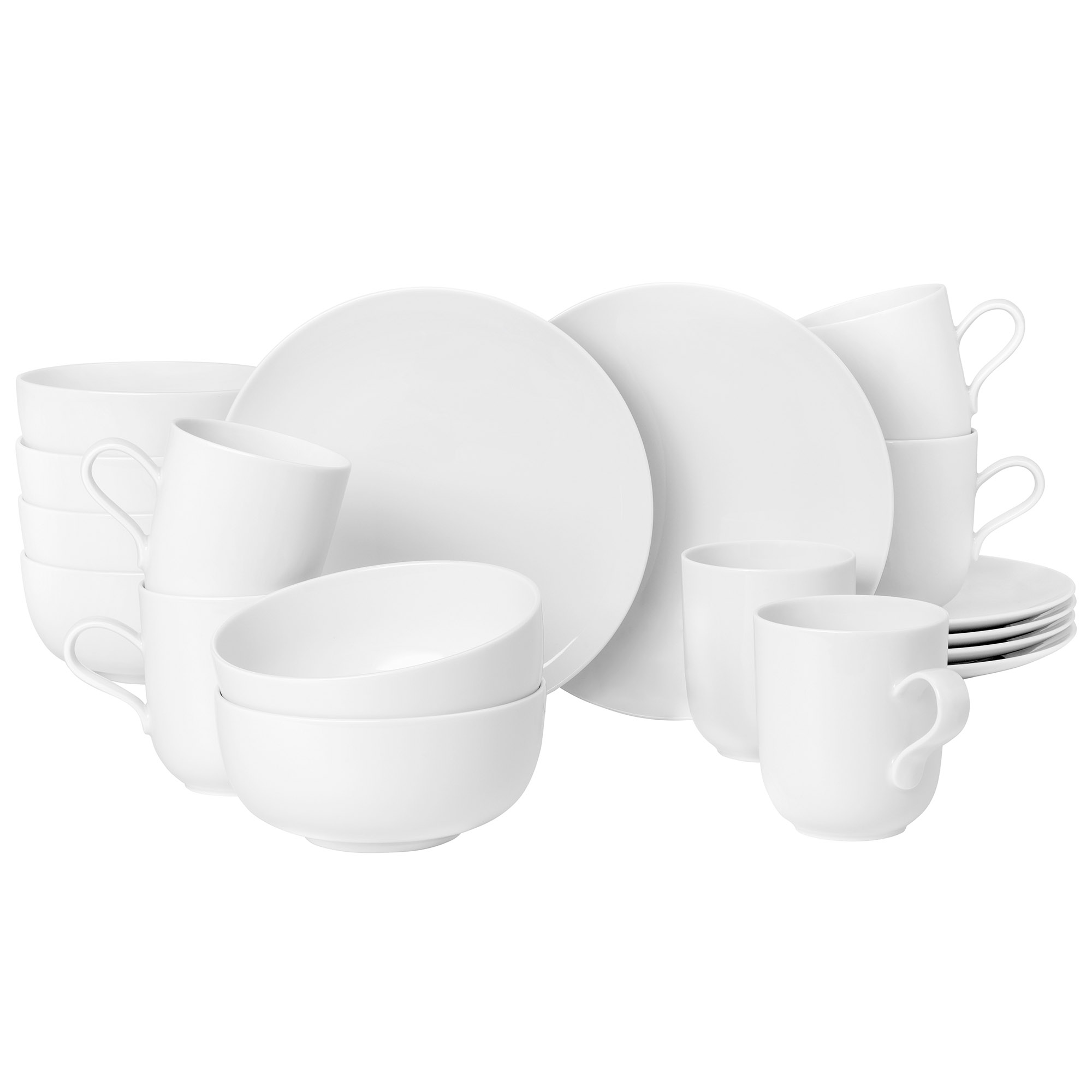 Seltmann Weiden LIBERTY weiß 003 uni Frühstücks-Set 18 teilig