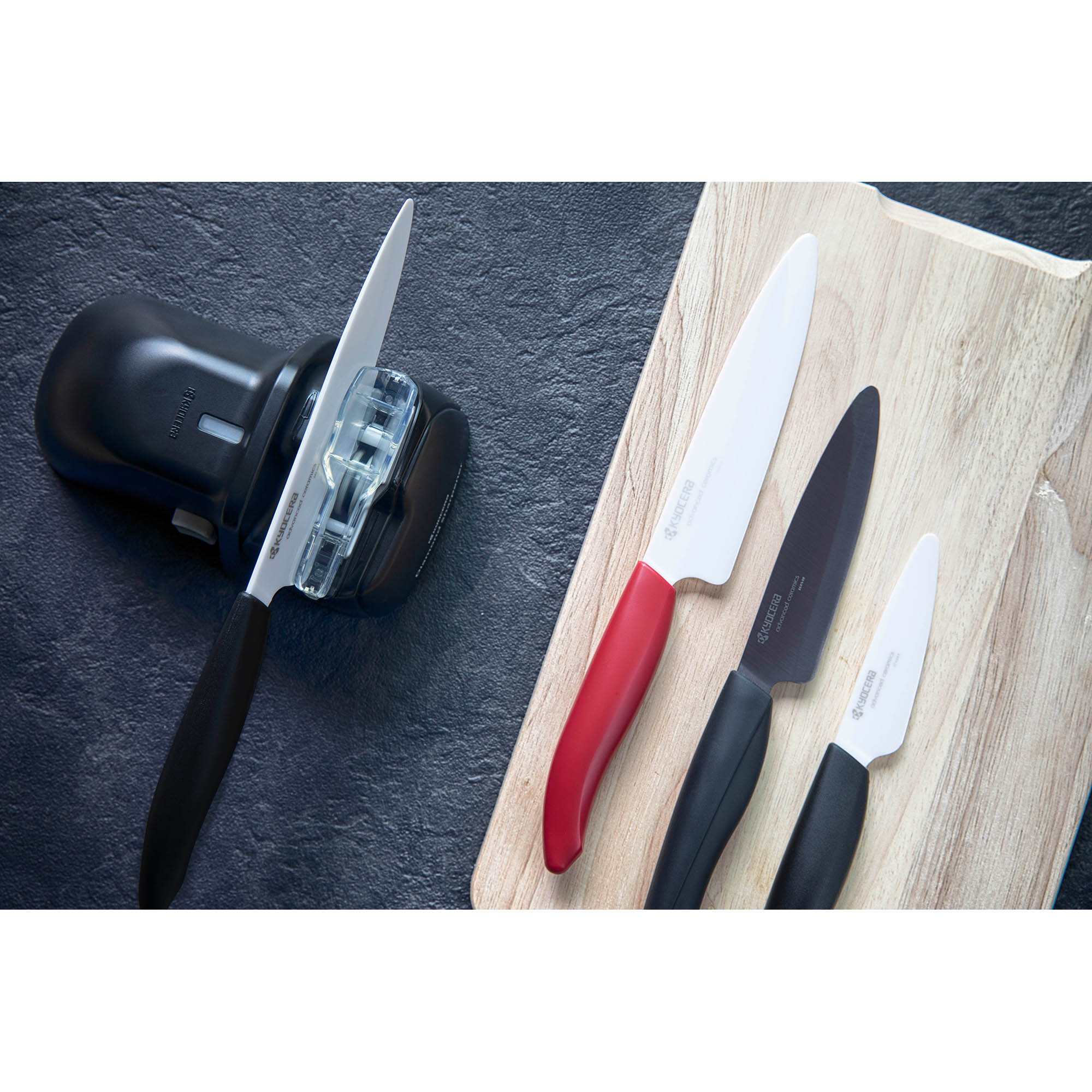 KYOCERA electric diamond knife sharpener for steel and ceramic blades