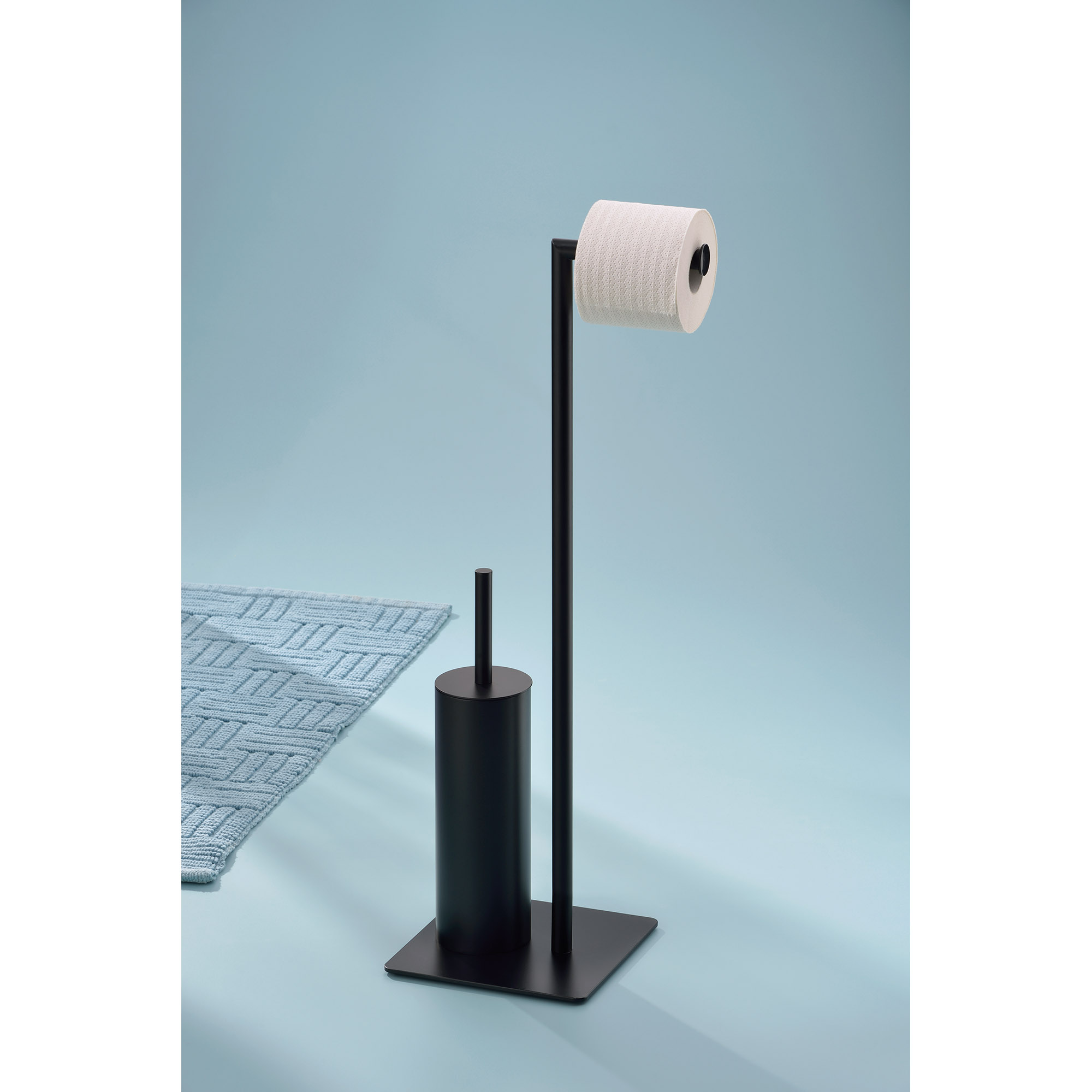 KELA Toilettengarnitur Toilettenbutler STYLE matt schwarz 71 cm hoch