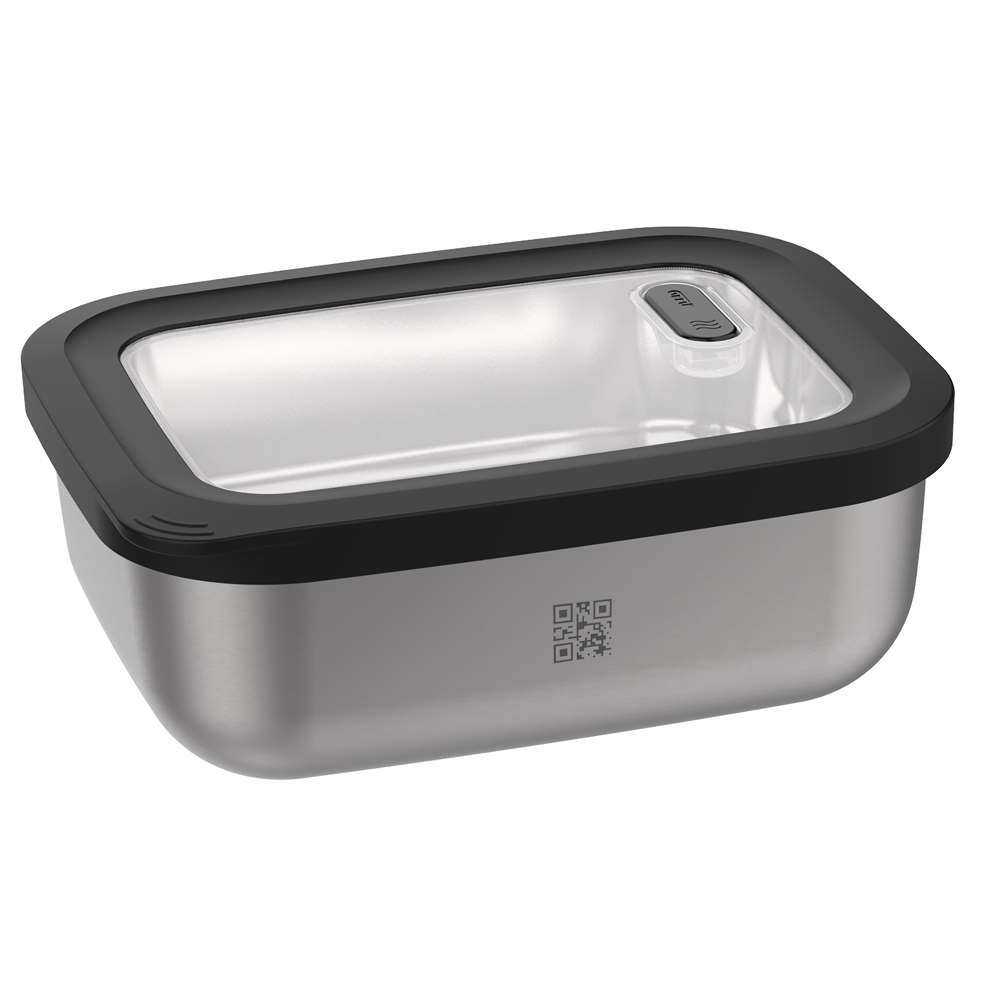 GEFU Frischhaltedose PROVIDO 2,6 Liter rechteckig Edelstahl mikrowellentauglich