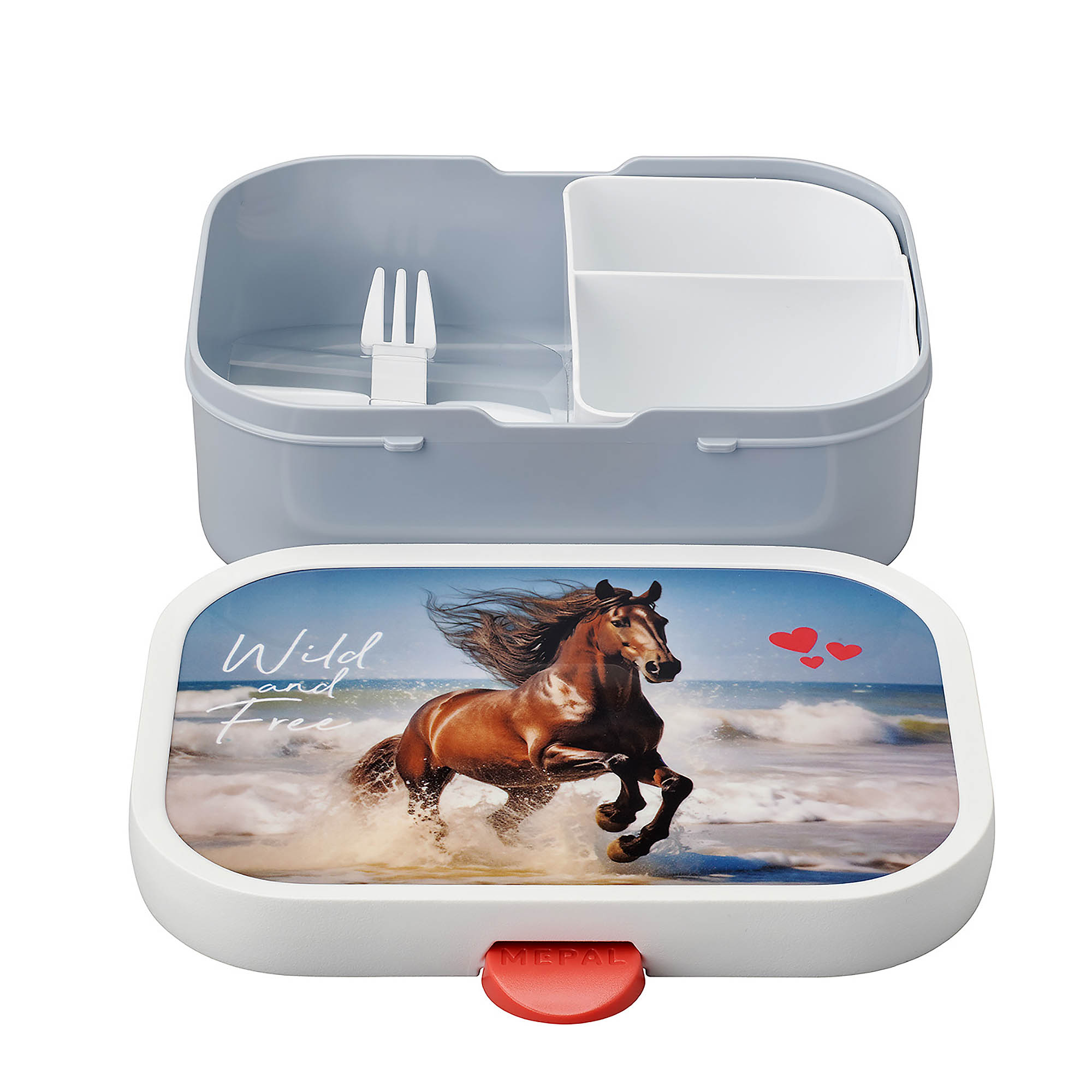 MEPAL Brotdose mit Bento-Einsatz CAMPUS 0,75 Liter Motiv Wild Horse