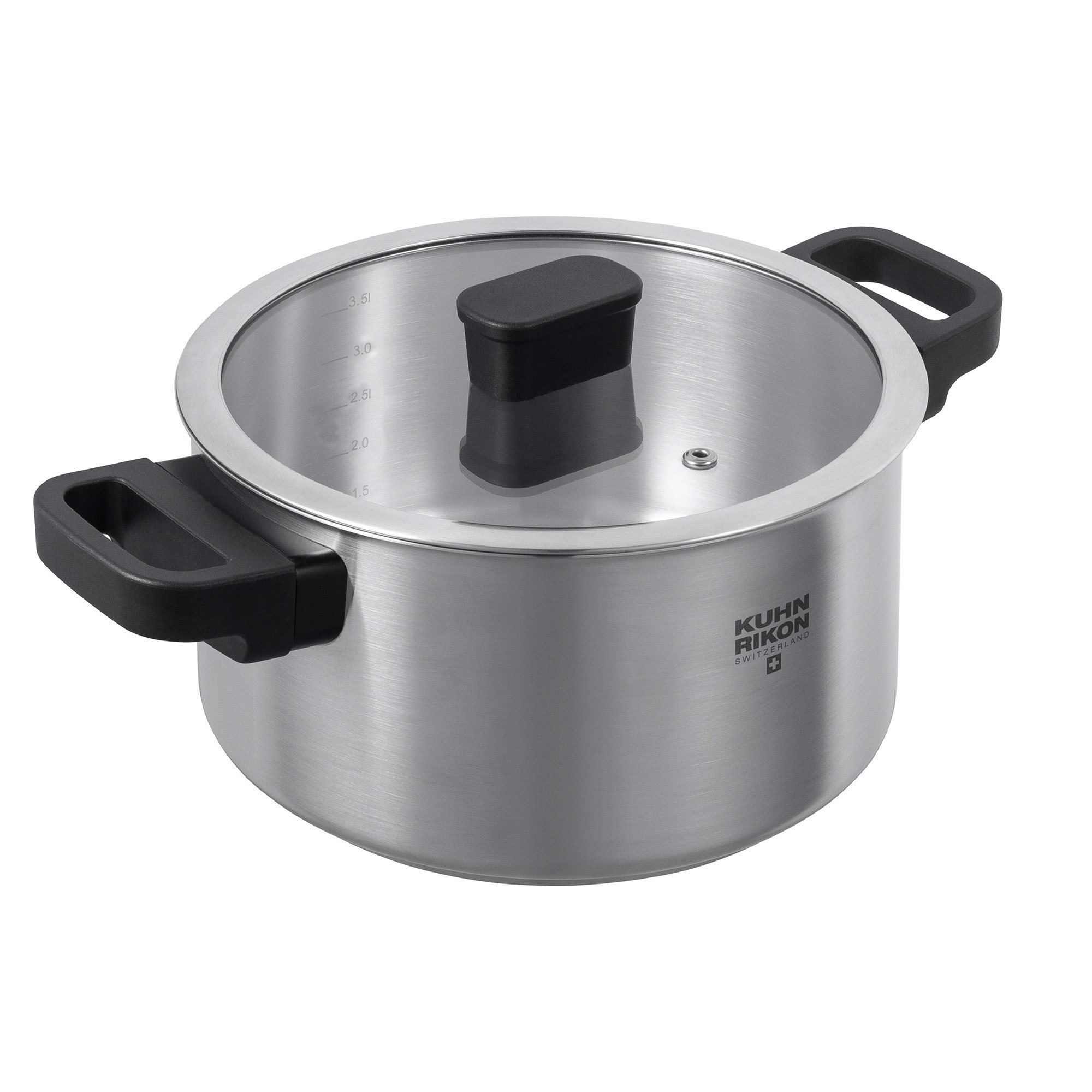 KUHN RIKON Kochtopf LOCARNO 22 cm 4,0 Liter mit Glasdeckel