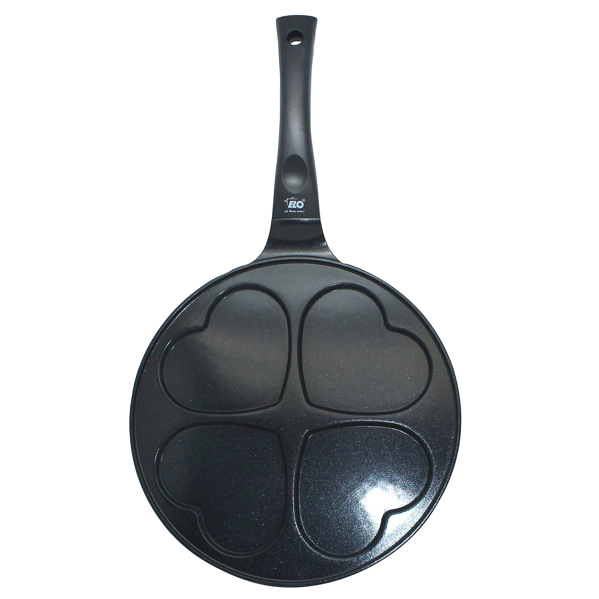 ELO blini pan Pancake pan HERZFLAMME 26 cm with 4 wells INDUCTION