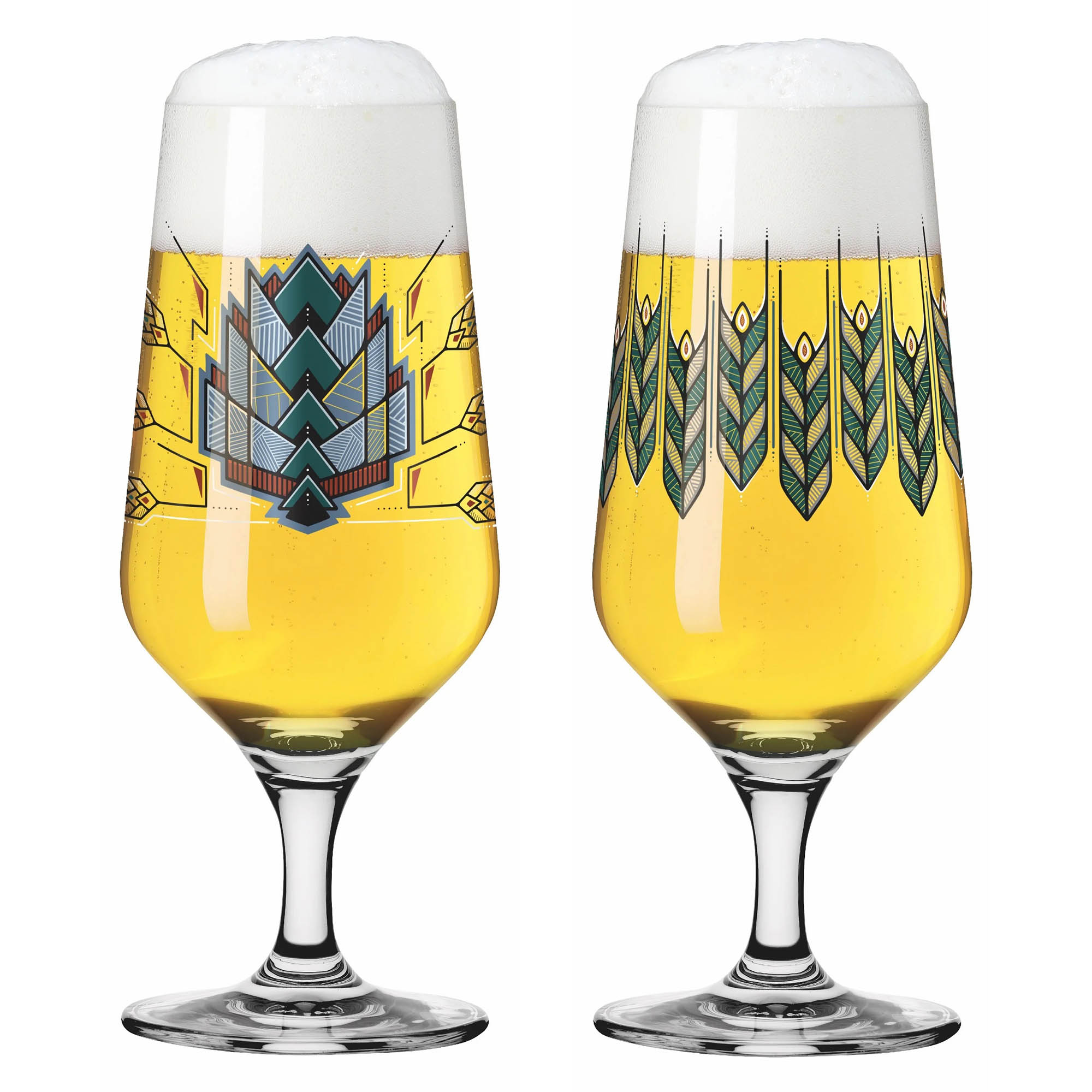 RITZENHOFF Bierglas Pilsglas BRAUCHZEIT F23 Set mit 2 Stück Inhalt je 374 ml