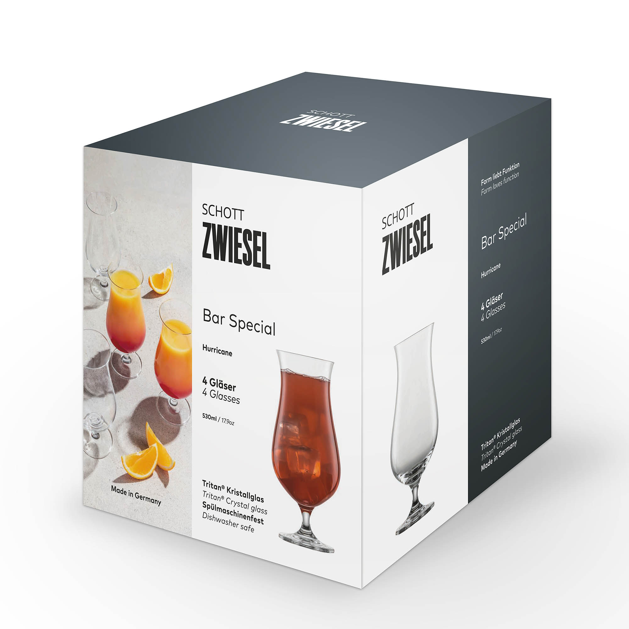 SCHOTT ZWIESEL Serie BAR SPECIAL Cocktailglas Hurricane 4 Stück im Set 530 ml