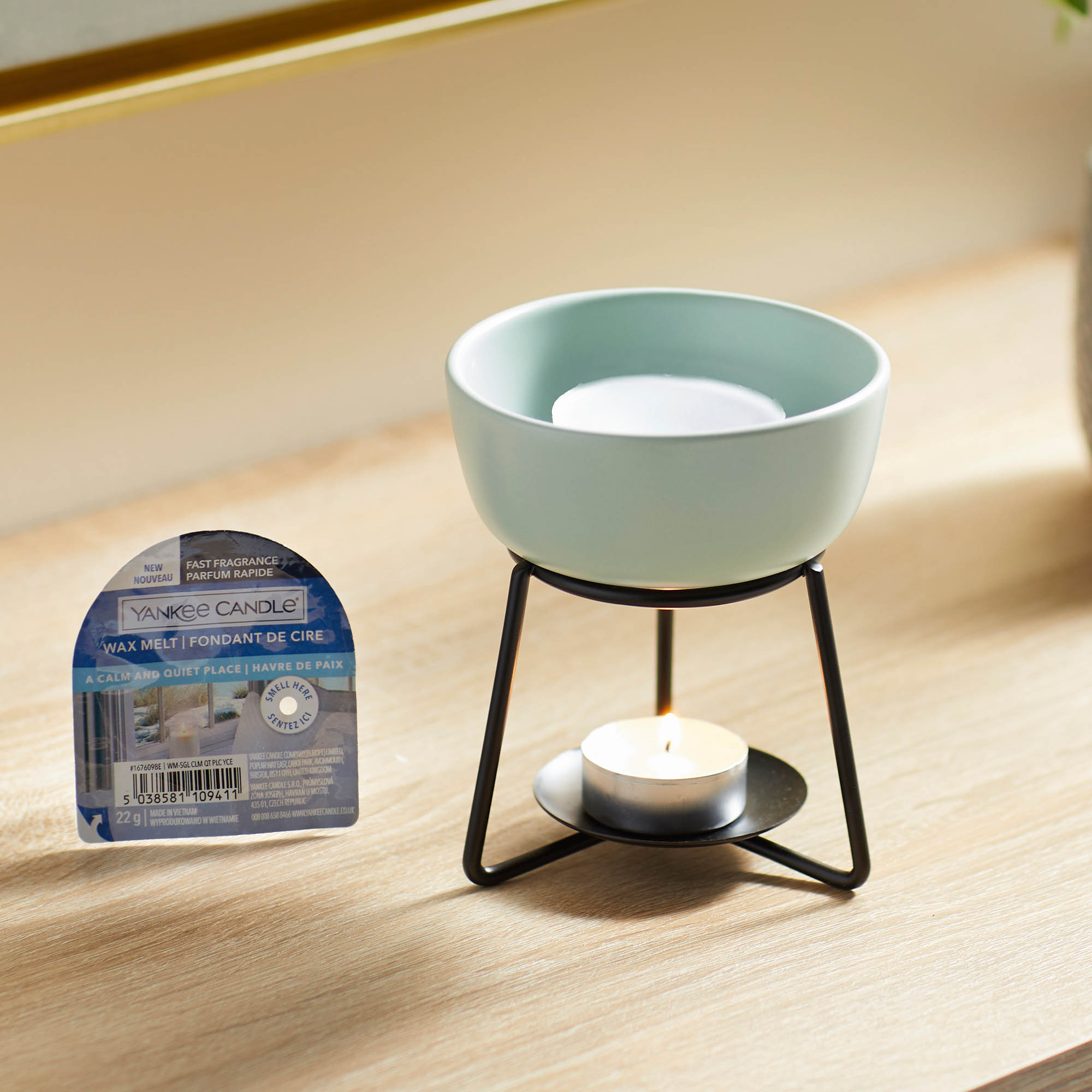 YANKEE CANDLE Melt Warmer PEBBLE Spa Blue Duftlampe