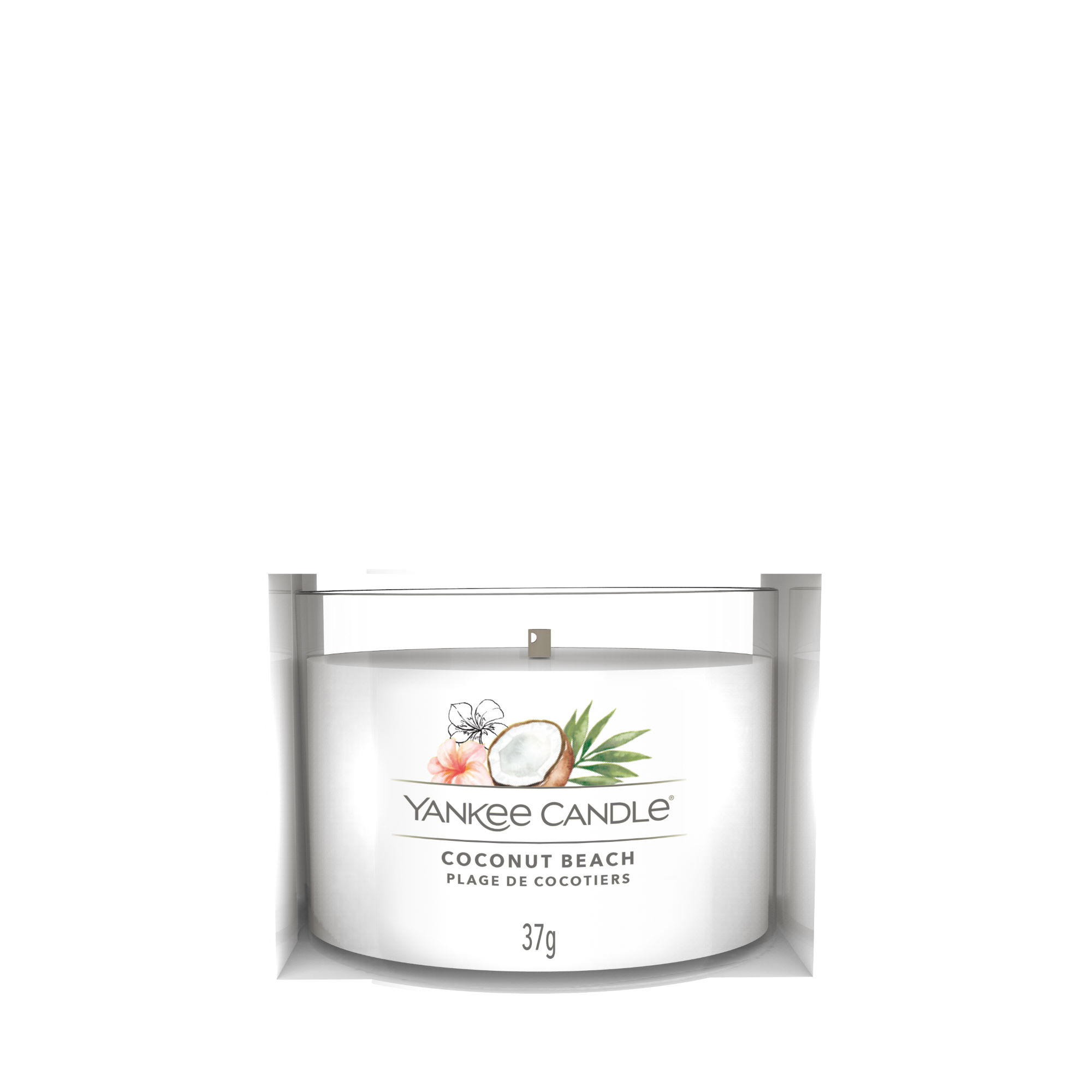 YANKEE CANDLE Glasvotivkerze COCONUT BEACH 37 g Duftkerze