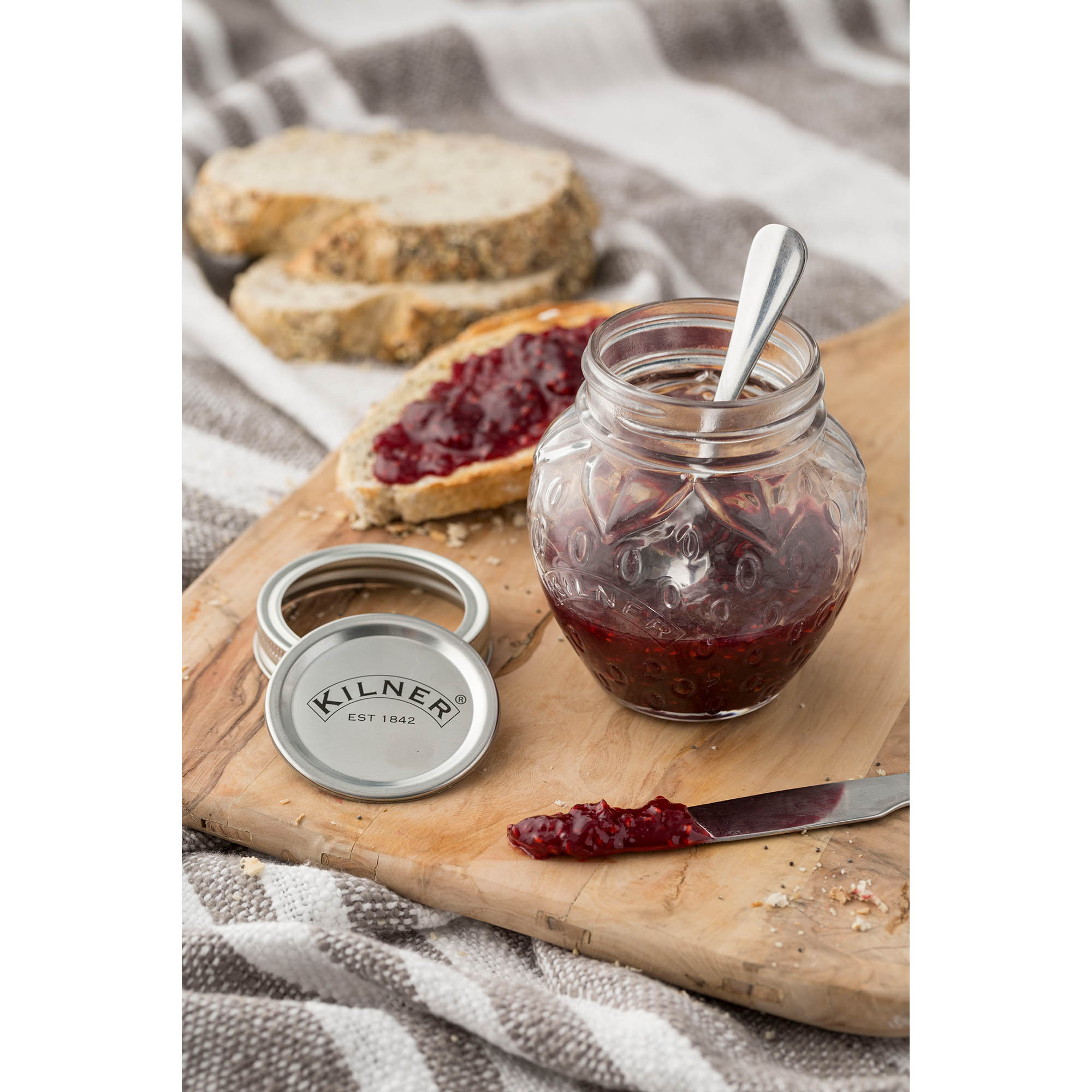 KILNER Marmeladeglas Einkochglas Erdbeere 0,4 Liter