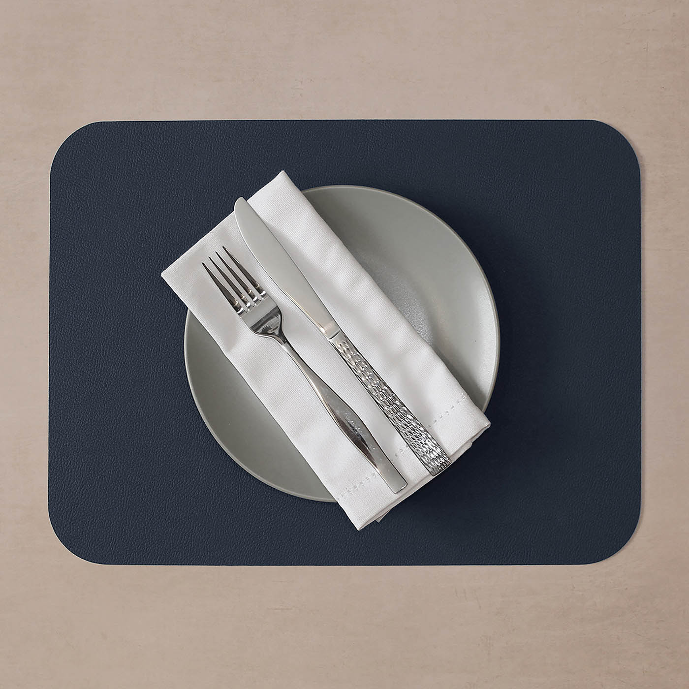 FREEFORM 2er-Set Tischsets FLEXIMAT 46 x 33 cm zweifarbig navy / grau