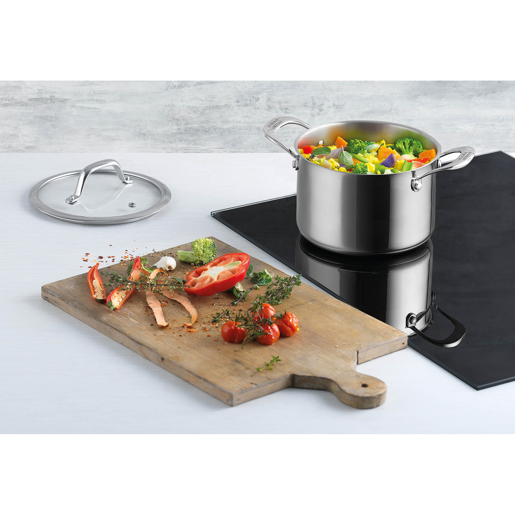 KUHN RIKON Kochtopf ALLROUND mit Glasdeckel 28 cm 12 Liter INDUKTION