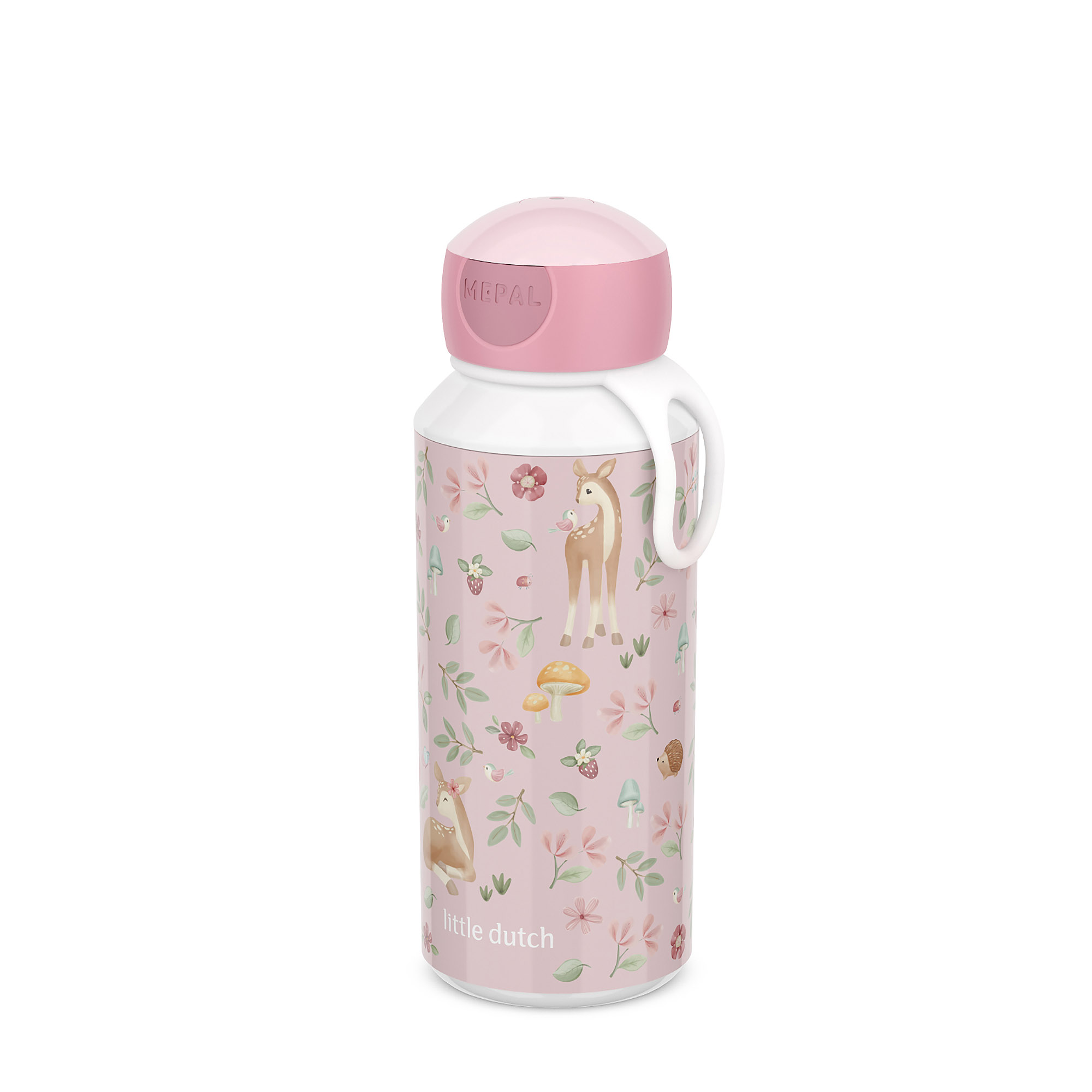 MEPAL Pop-up-Trinkflasche für Kinder CAMPUS 0,4 Liter LITTLE DUTCH Fairy Garden
