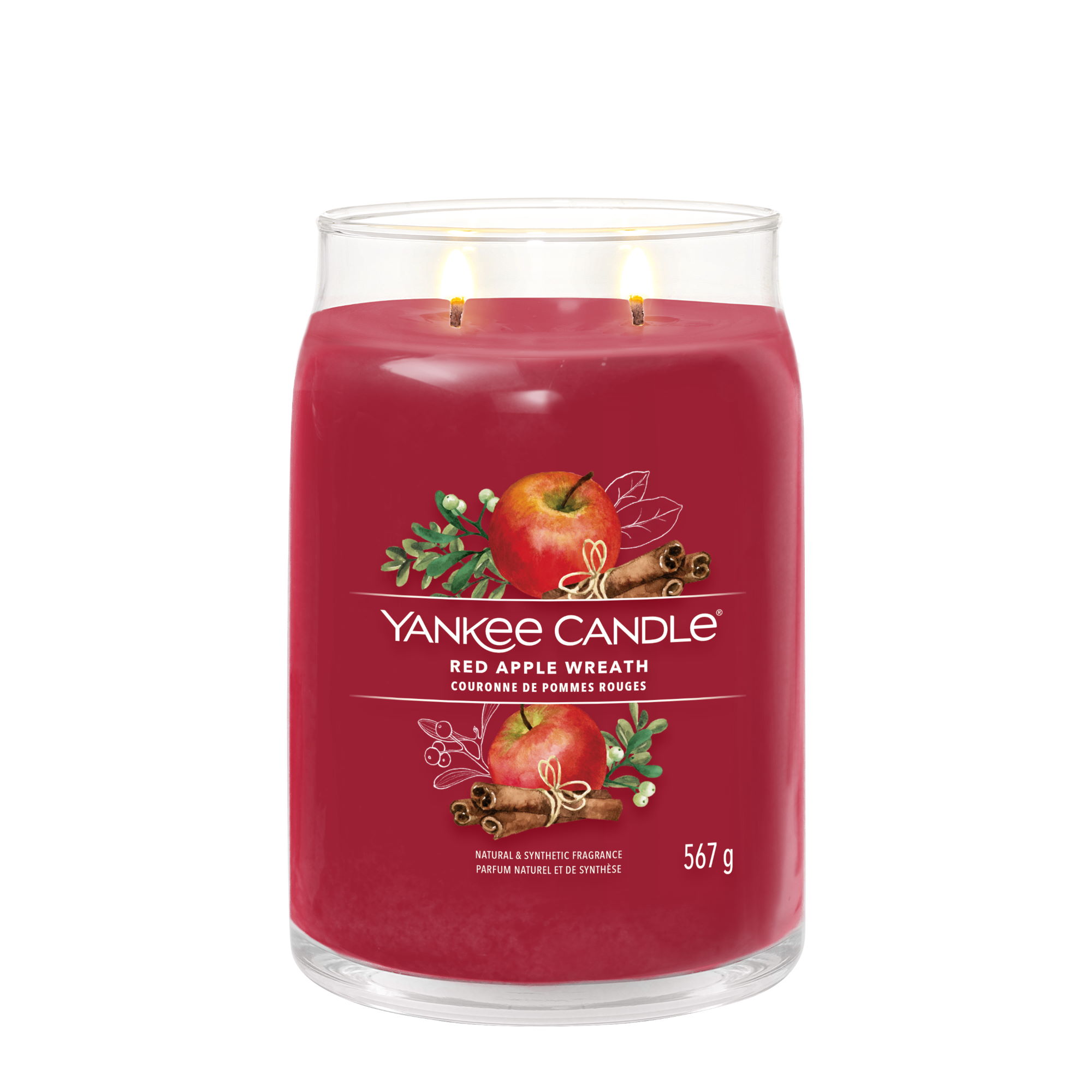 YANKEE CANDLE Große Signature Kerze RED APPLE WREATH 567 g Duftkerze