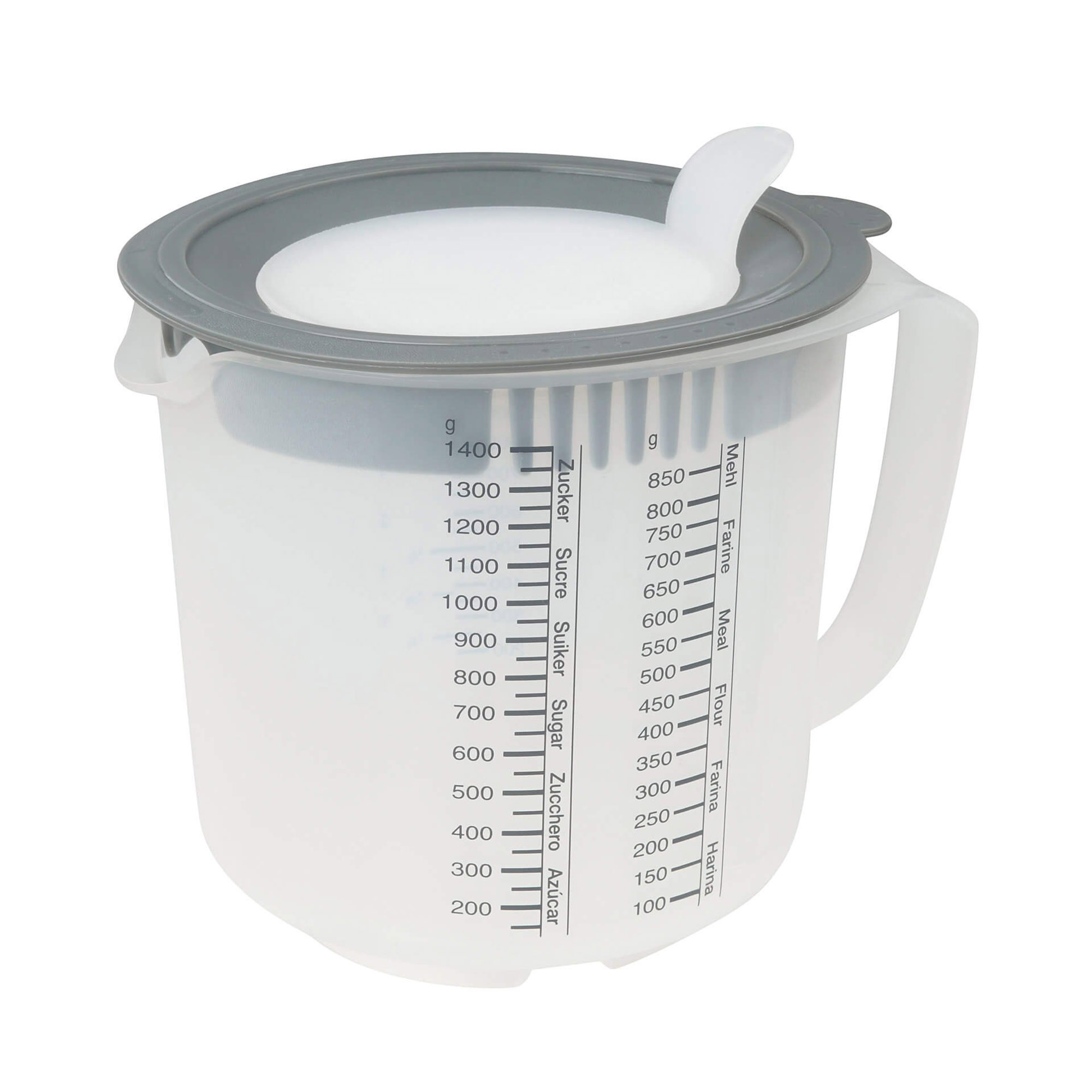 DR.OETKER Messbecher Rührbecher 1,4 Liter mit Spritzschutz