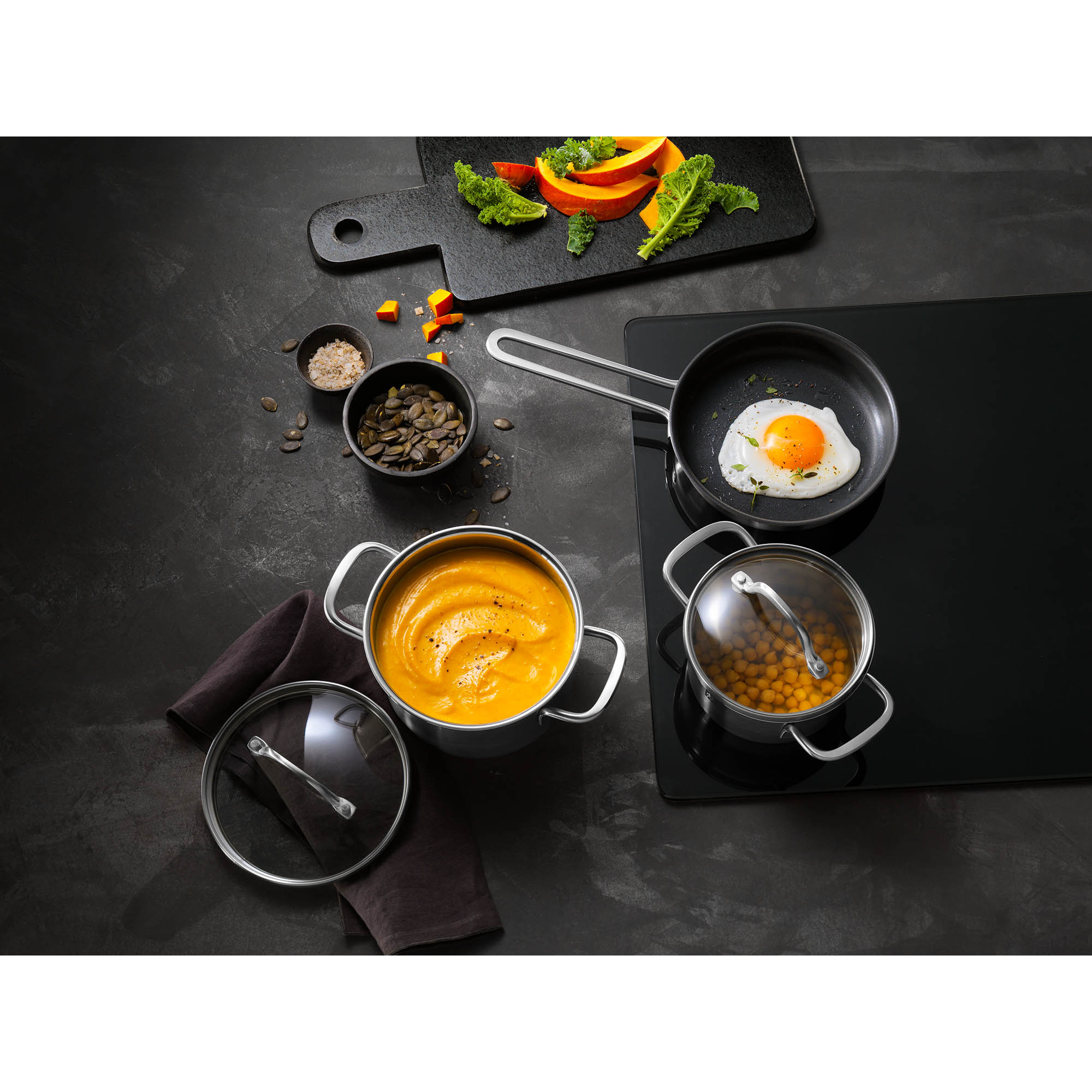 ZWILLING Serie PICO Mini-Kochtopf 14 cm 1,0 Liter Glasdeckel INDUKTION