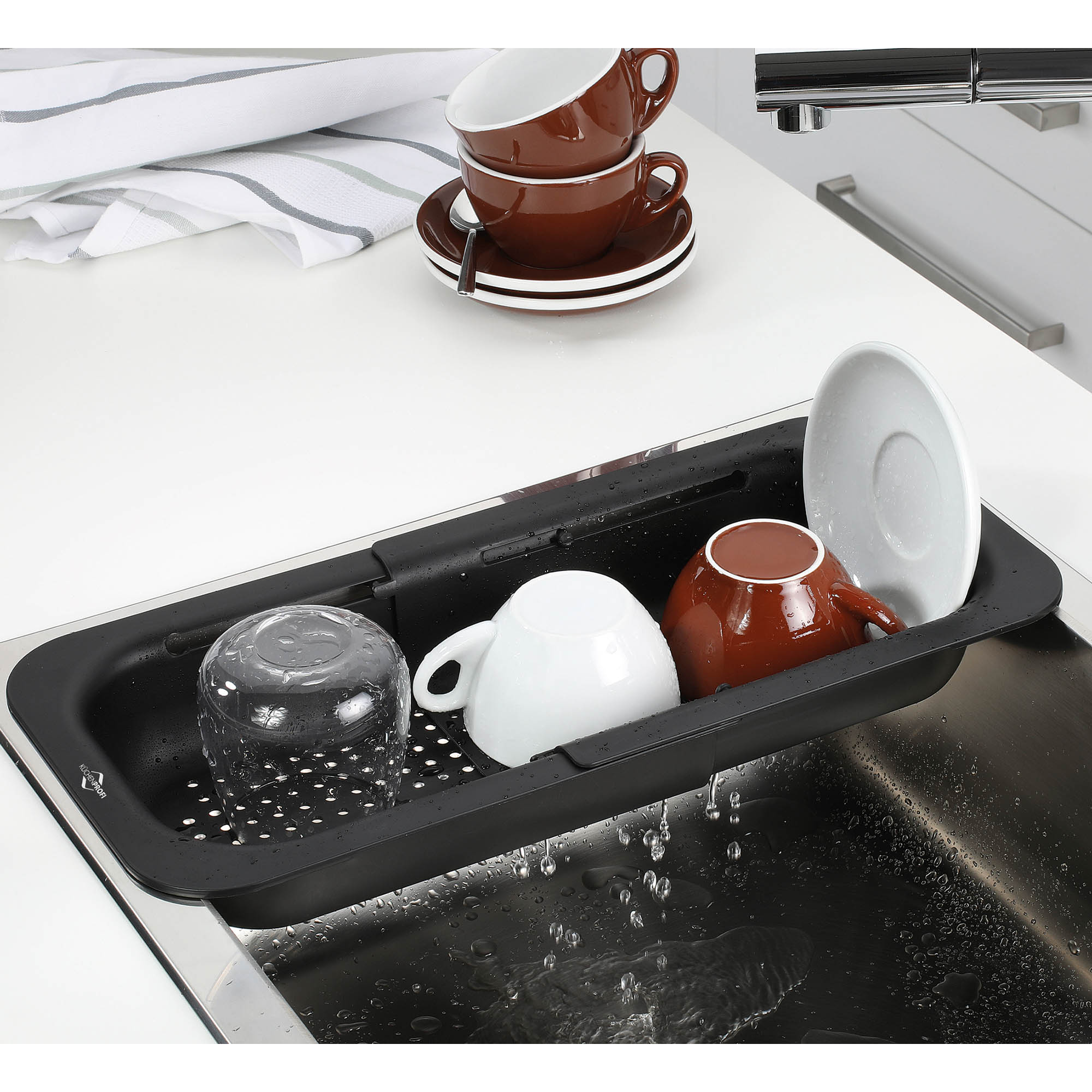 KÜCHENPROFI sink strainer extendable from 34 cm to 47.5 cm in length