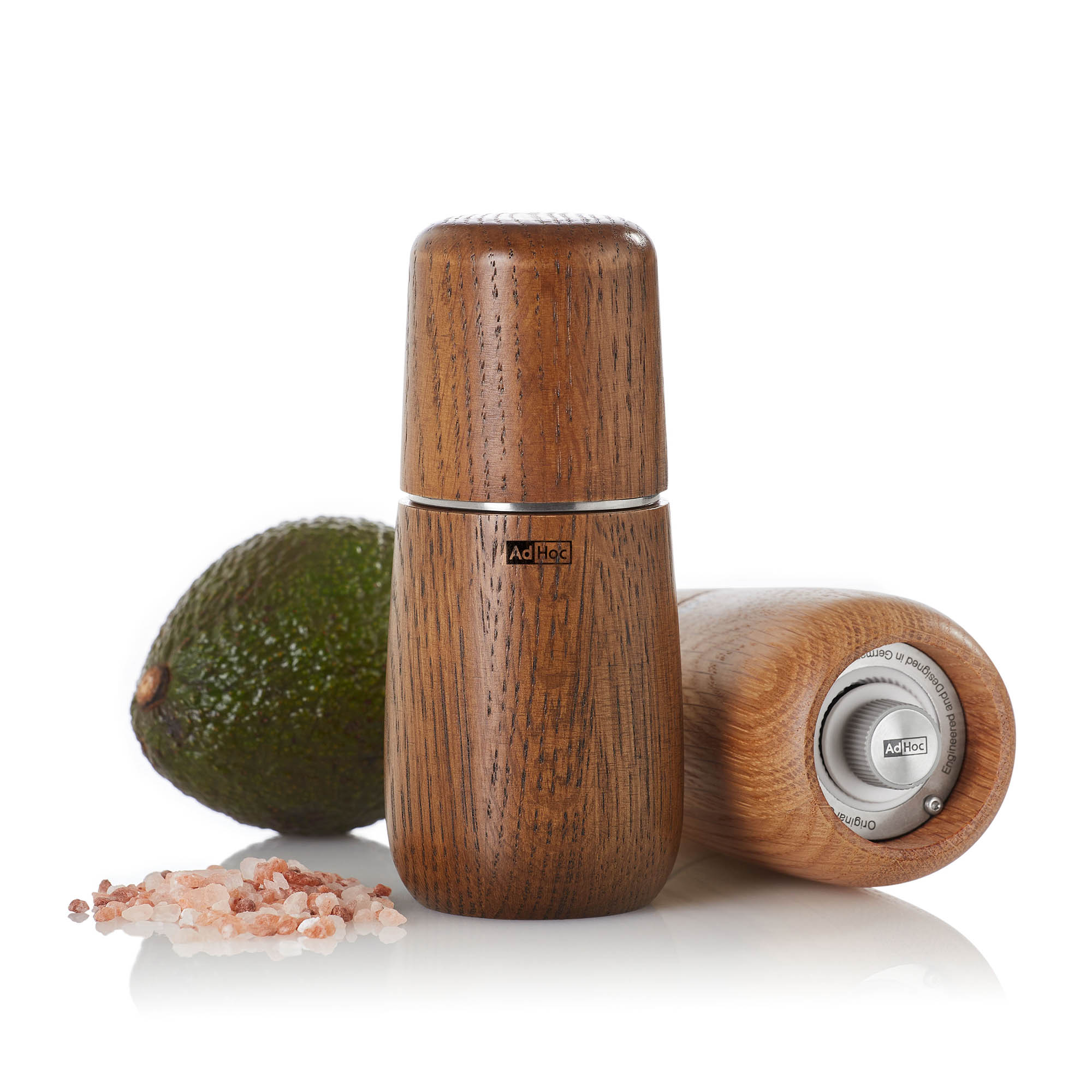 AdHoc Pfeffer- oder Salzmühle YONO 12,7 cm Eiche geölt, dunkel