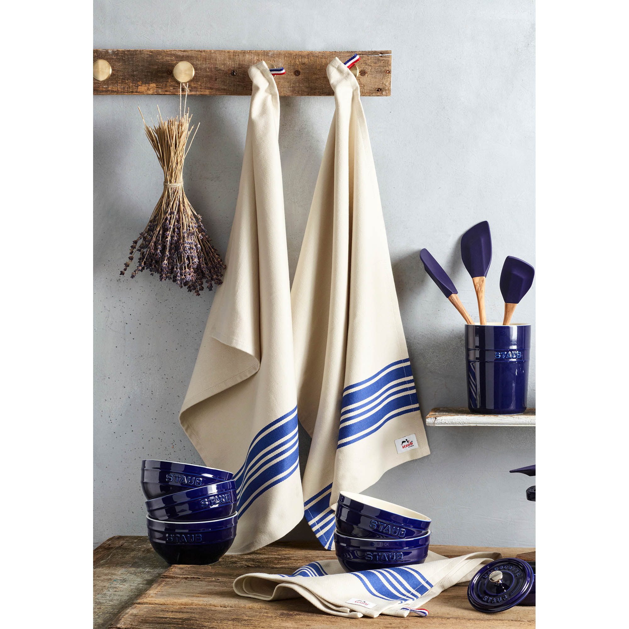 STAUB France Tea Towel FRENCH LINE Blue 50 x 70 cm Cotton