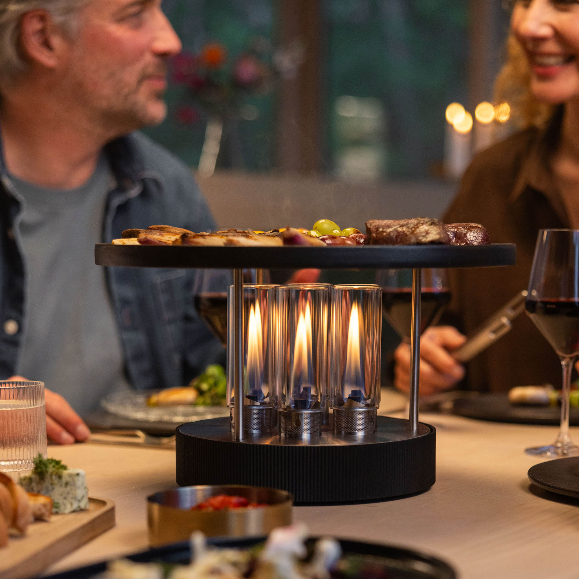 HÖFATS Tischgrill CIRCLE 35 mit Bioethanol-Brennern