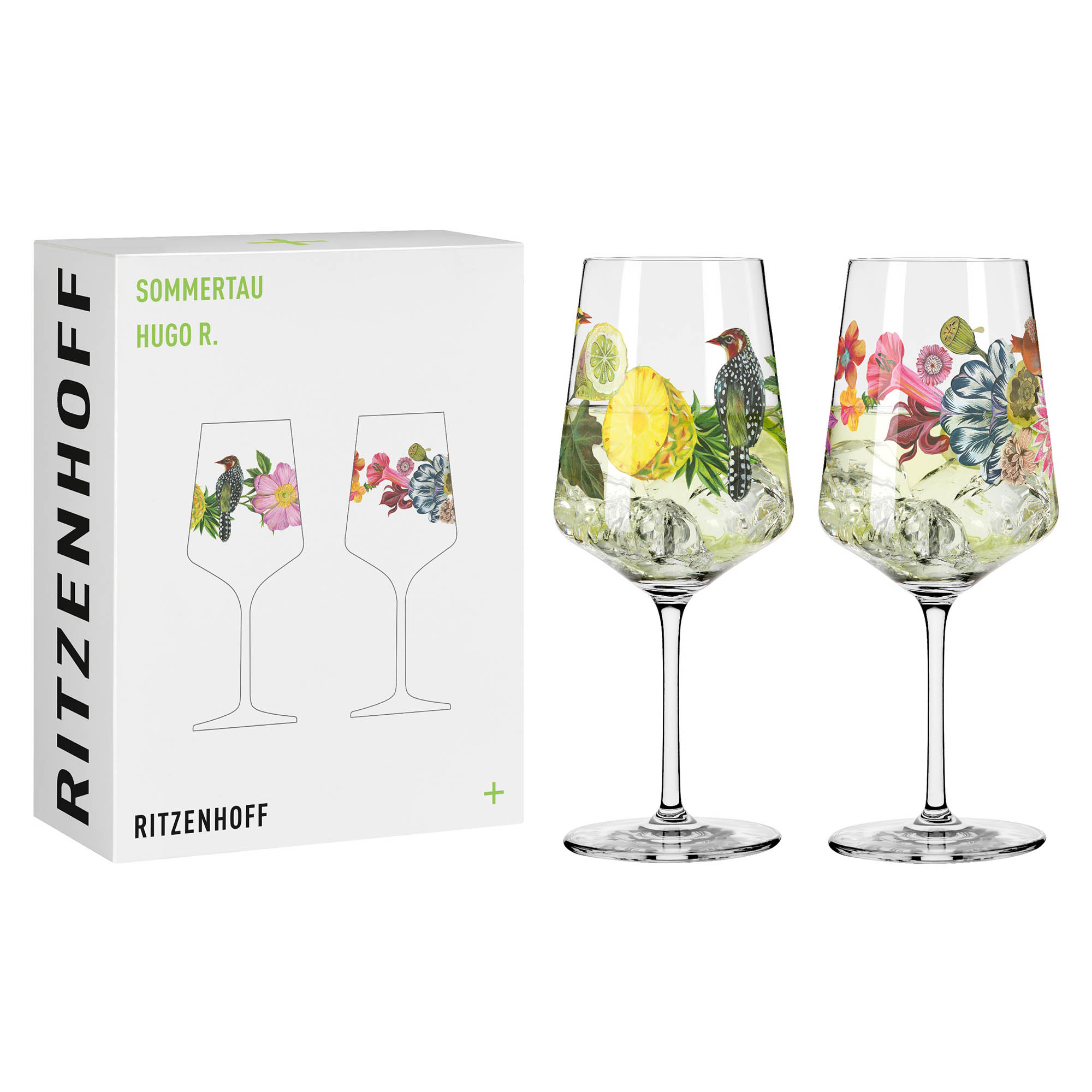 RITZENHOFF cocktail glass Limoncello Hugoglas SOMMERTAU #5 / #6 set of 2 each 544 ml