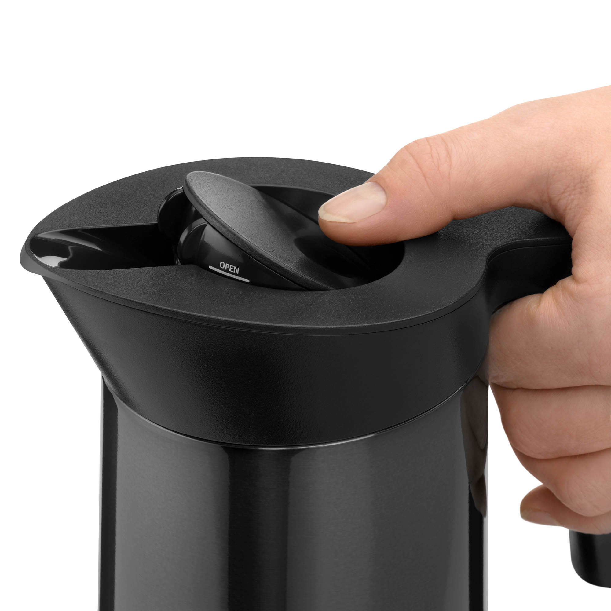 WMF Isolierkanne KINEO 1,0 Liter Cromargan doppelwandig graphitgrau