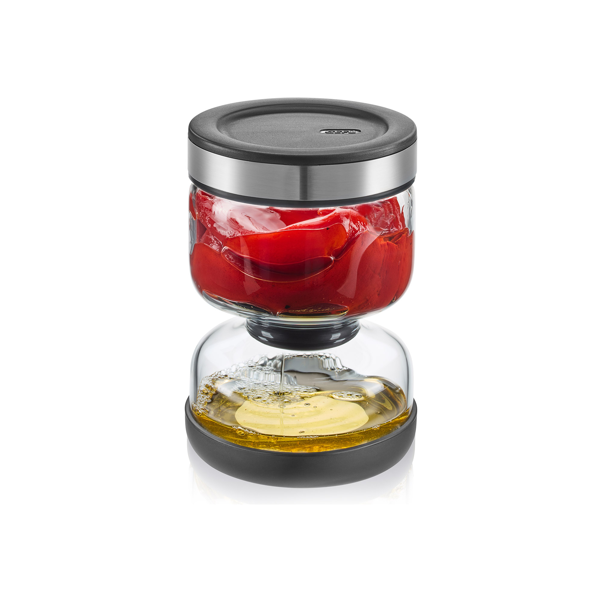 GEFU Abtropfglas LAVINA mit Zwei-Kammer-System 0,75 Liter
