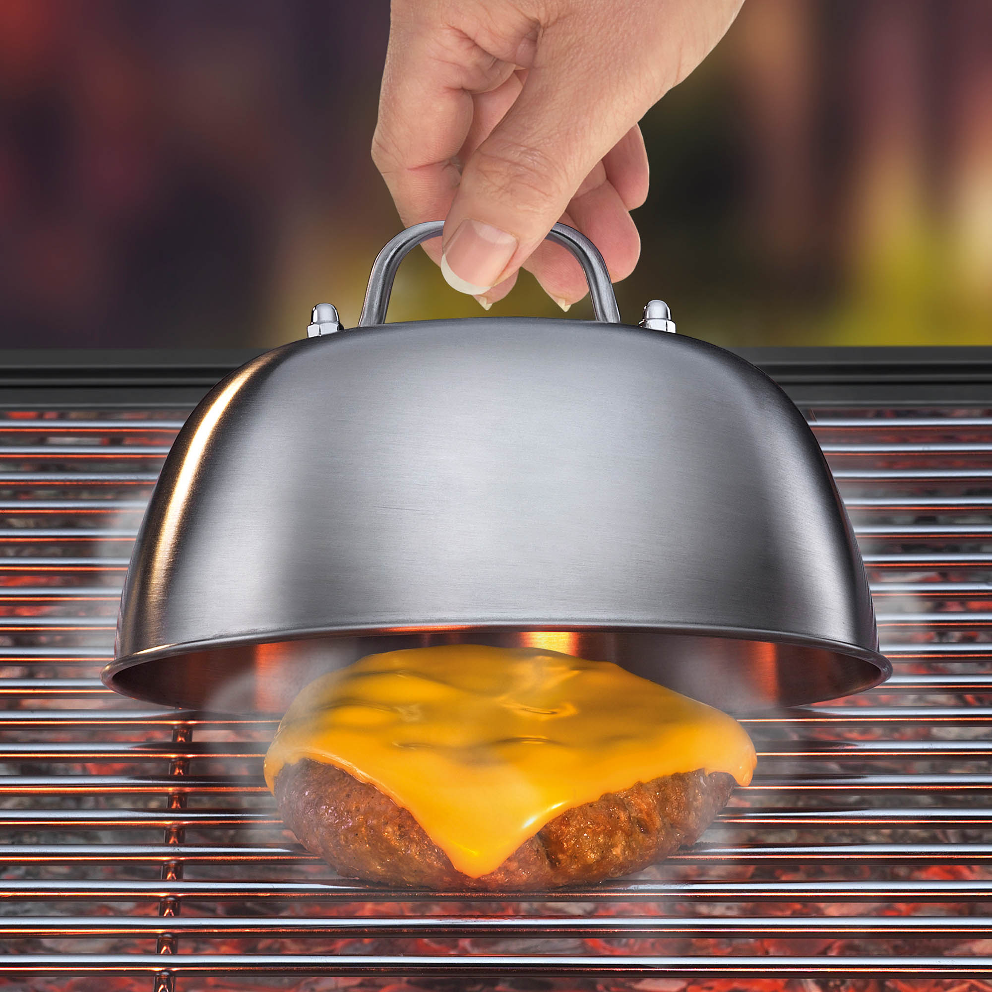KÜCHENPROFI Grillglocke Burgerglocke BBQ Edelstahl 16 cm
