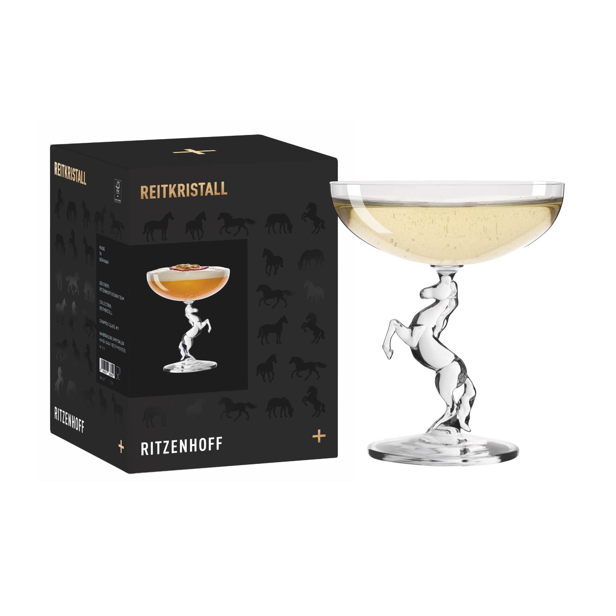 RITZENHOFF Champagnerglas Champagnerschale Sektglas REITKRISTALL 230 ml