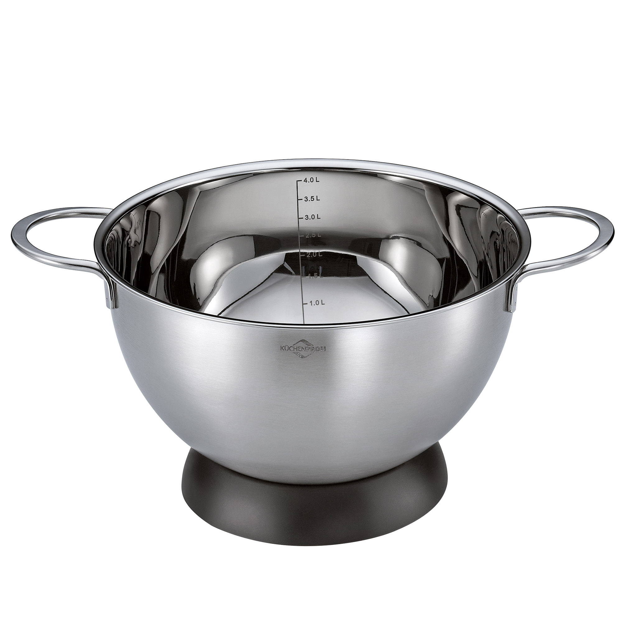 KÜCHENPROFI Rührschüssel mit Standring DELUXE 24 cm Edelstahl Küchenschüssel