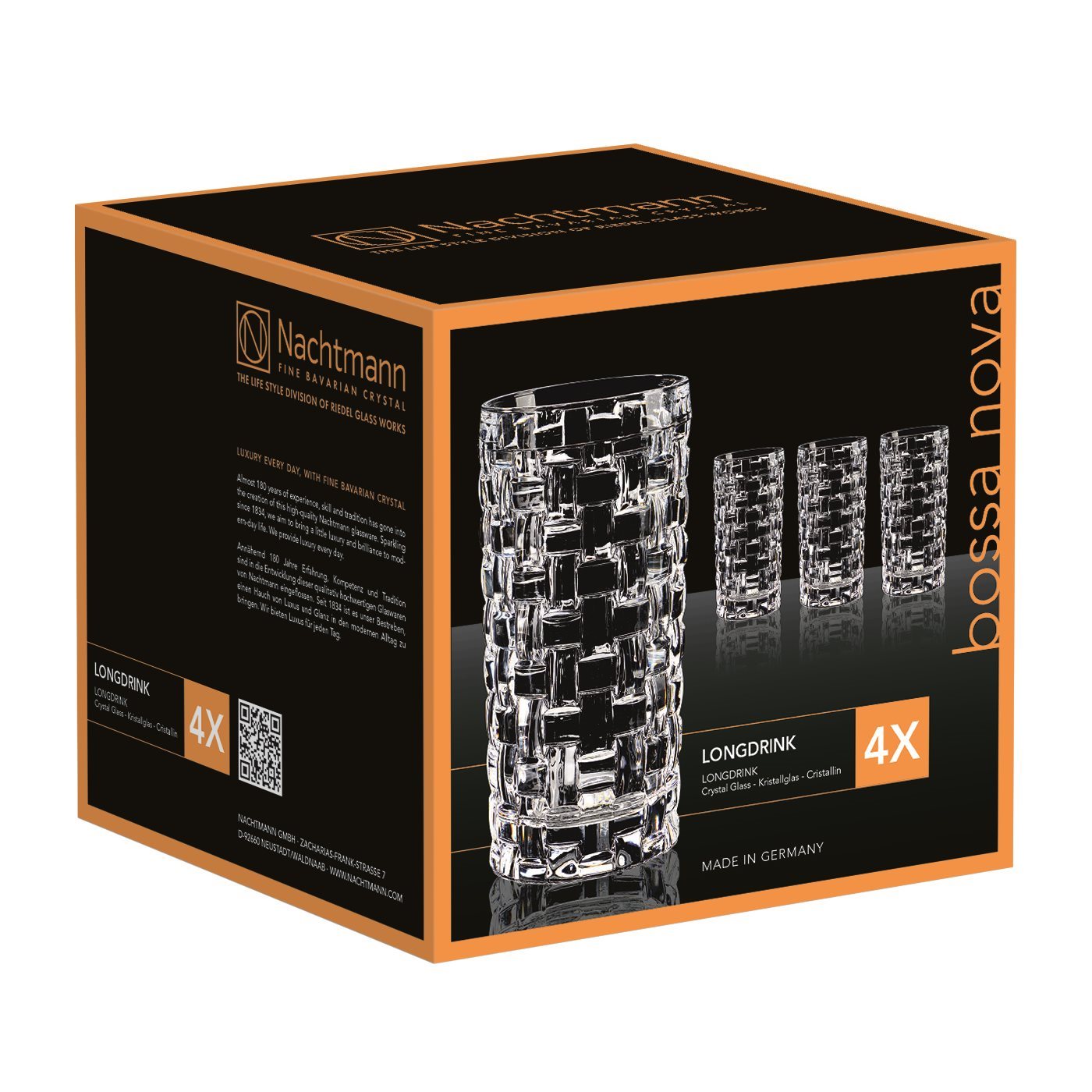 NACHTMANN Serie Bossa Nova Longdrink-Set 4 Gläser Inhalt 395 ml Longdrinkgläser