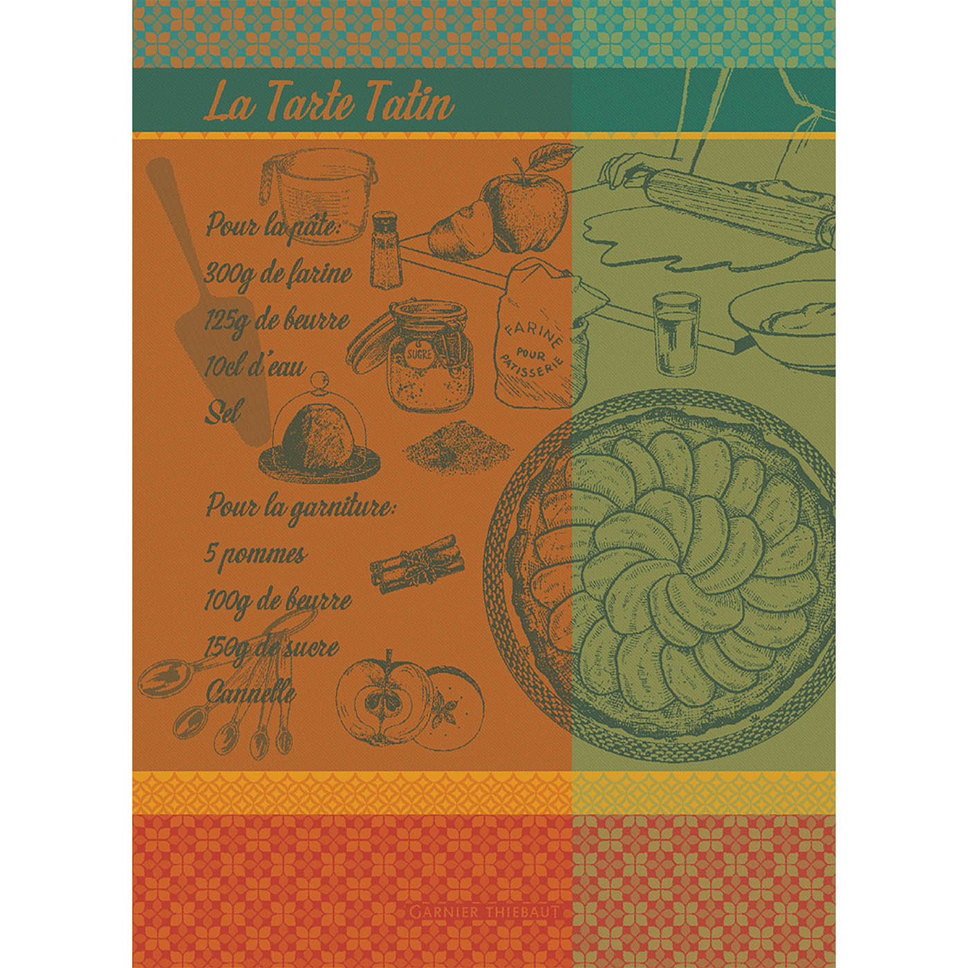 GARNIER-THIEBAUT Geschirrtuch TARTE TATIN 56 x 77 cm 100% Baumwolle