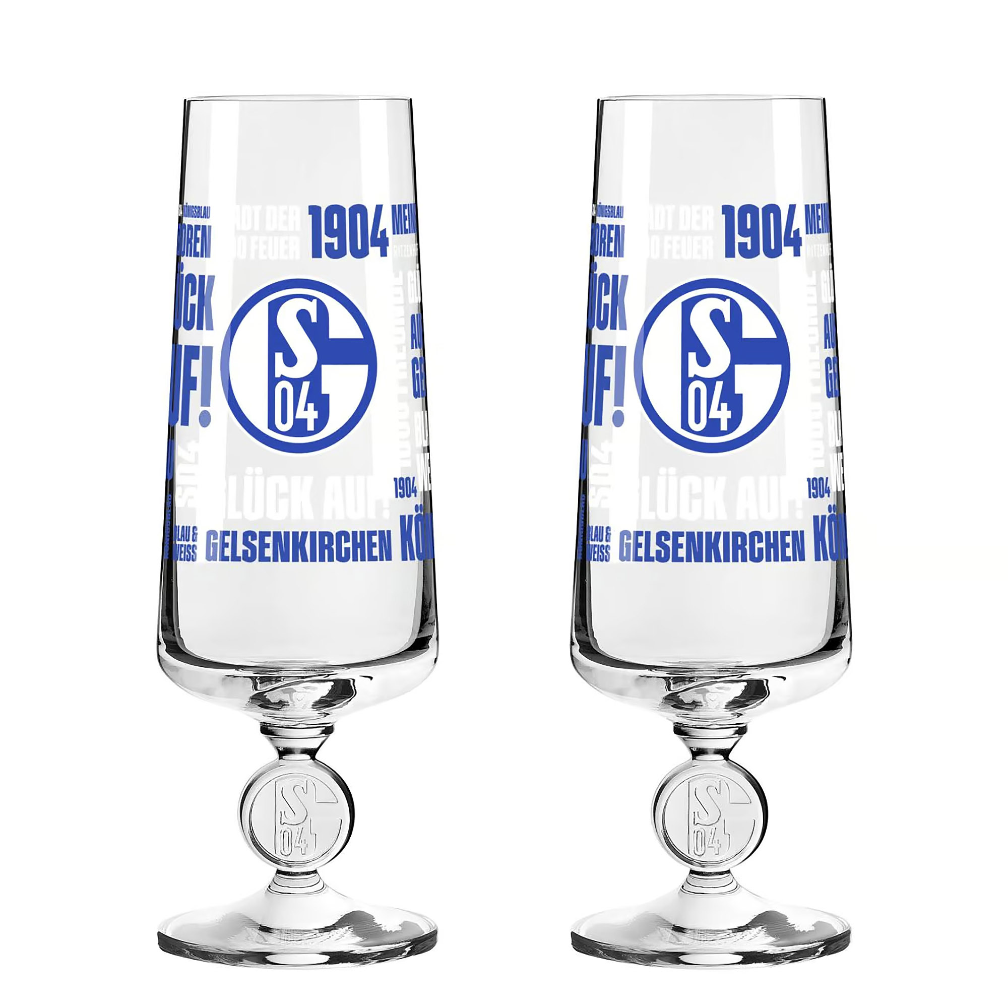 RITZENHOFF Bierglas FC SCHALKE 04 Stielglas Set mit 2 Stück à 368 ml