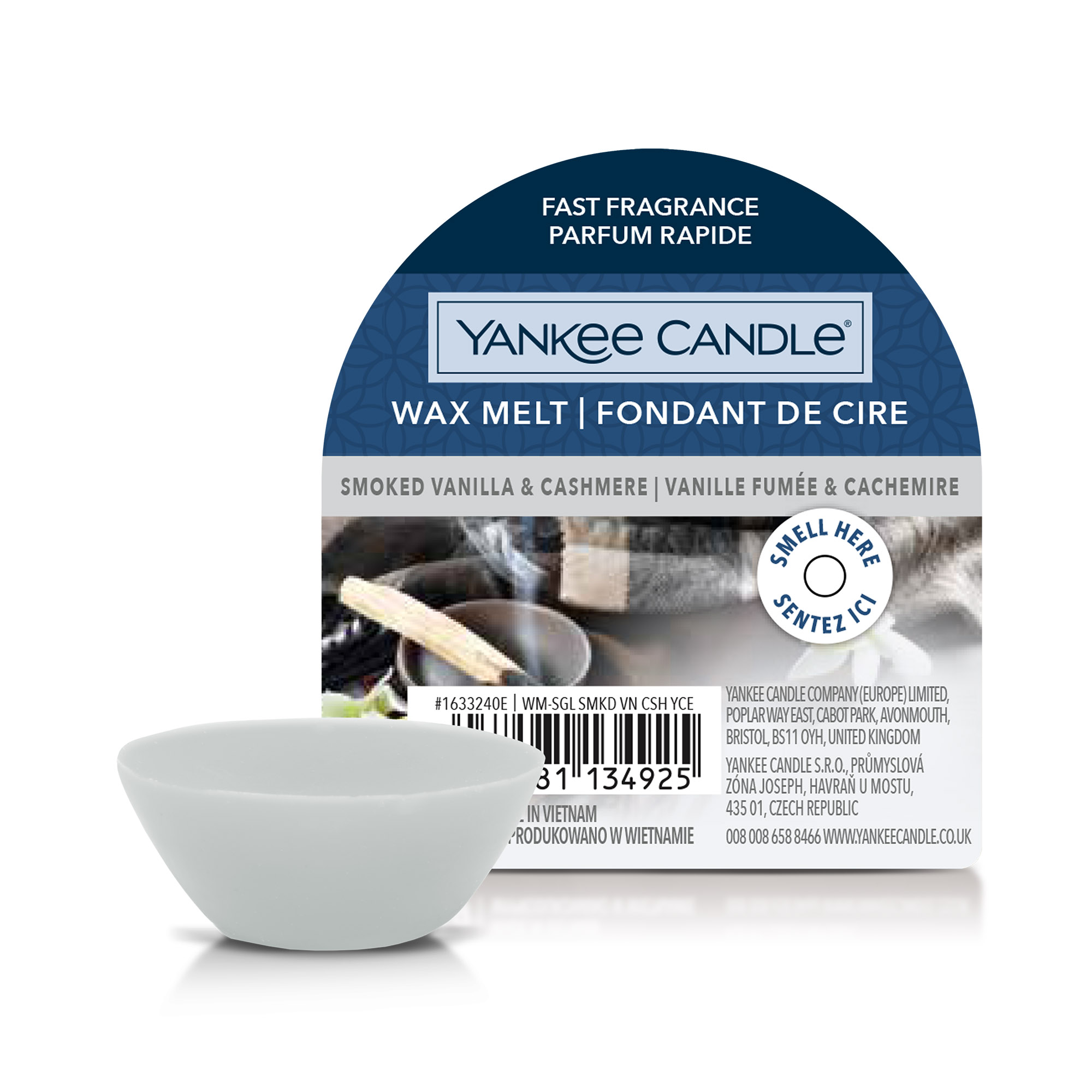 YANKEE CANDLE Wax Melt SMOKED VANILLA & CASHMERE 22 g Duftwachs