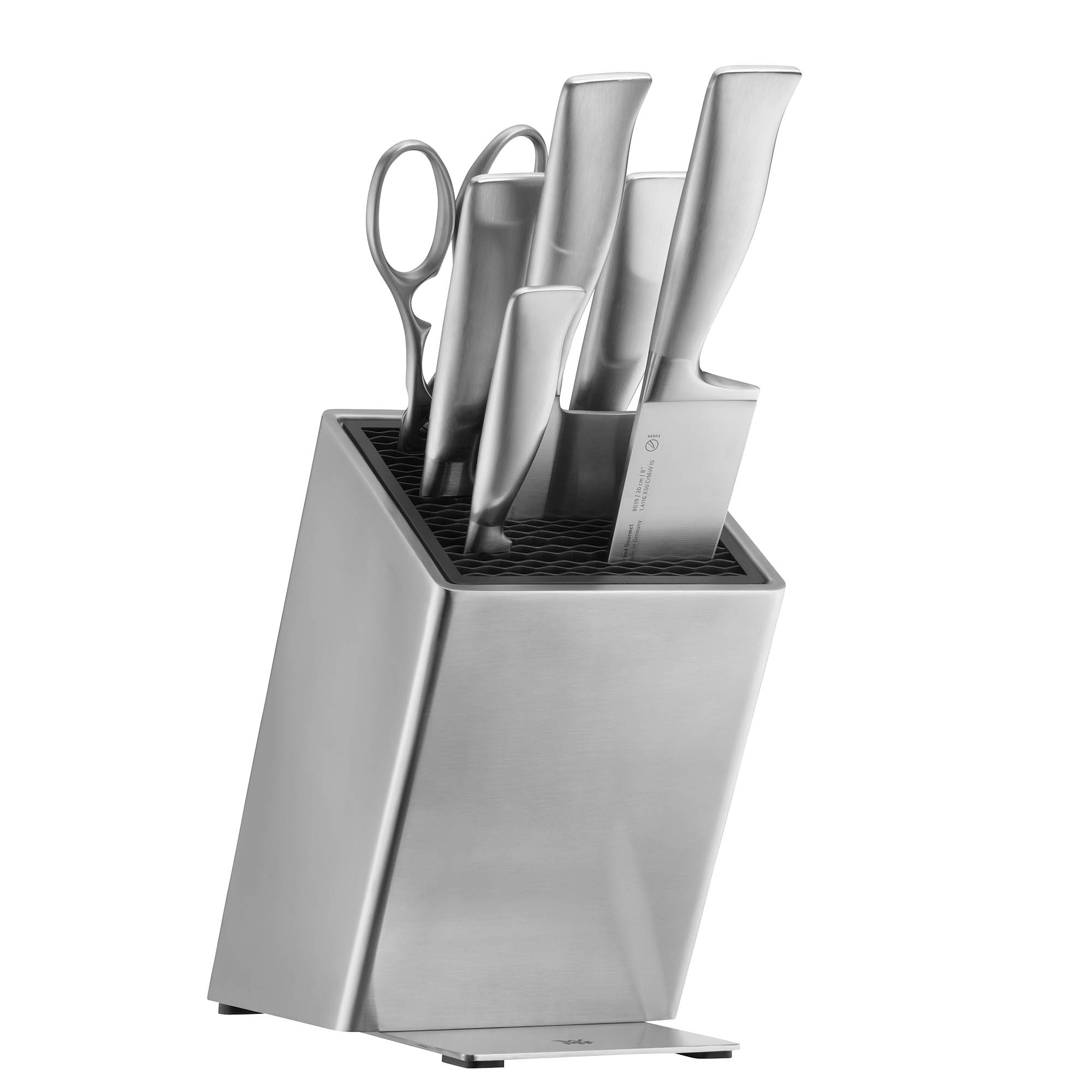 WMF Messerblock FLEXTEC Edelstahl für bis zu 15 Küchenmesser unbestückt