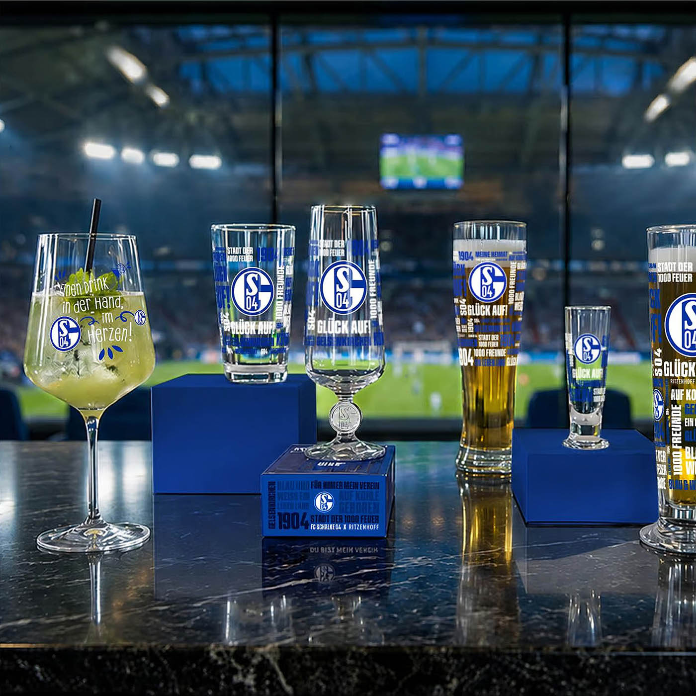 RITZENHOFF Cocktailglas Sprizz-Glas FC SCHALKE 04 Set mit 2 Stück à 544 ml