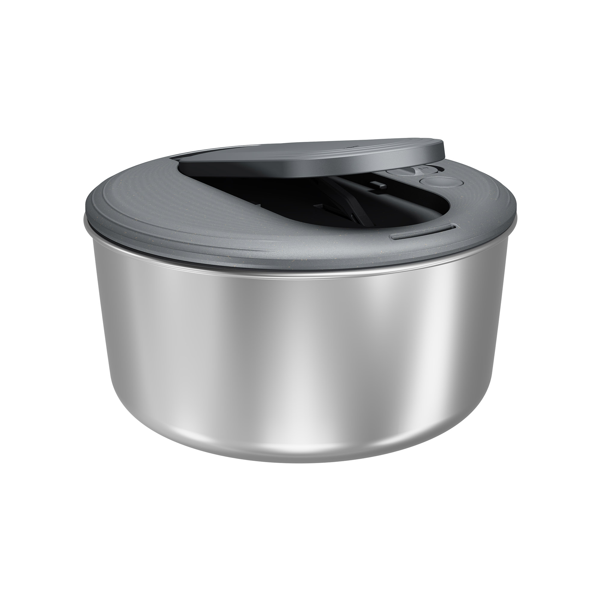 ZYLISS Salatschleuder SWIFT DRY S Edelstahl 23 cm mit Pumphebel-Mechanismus