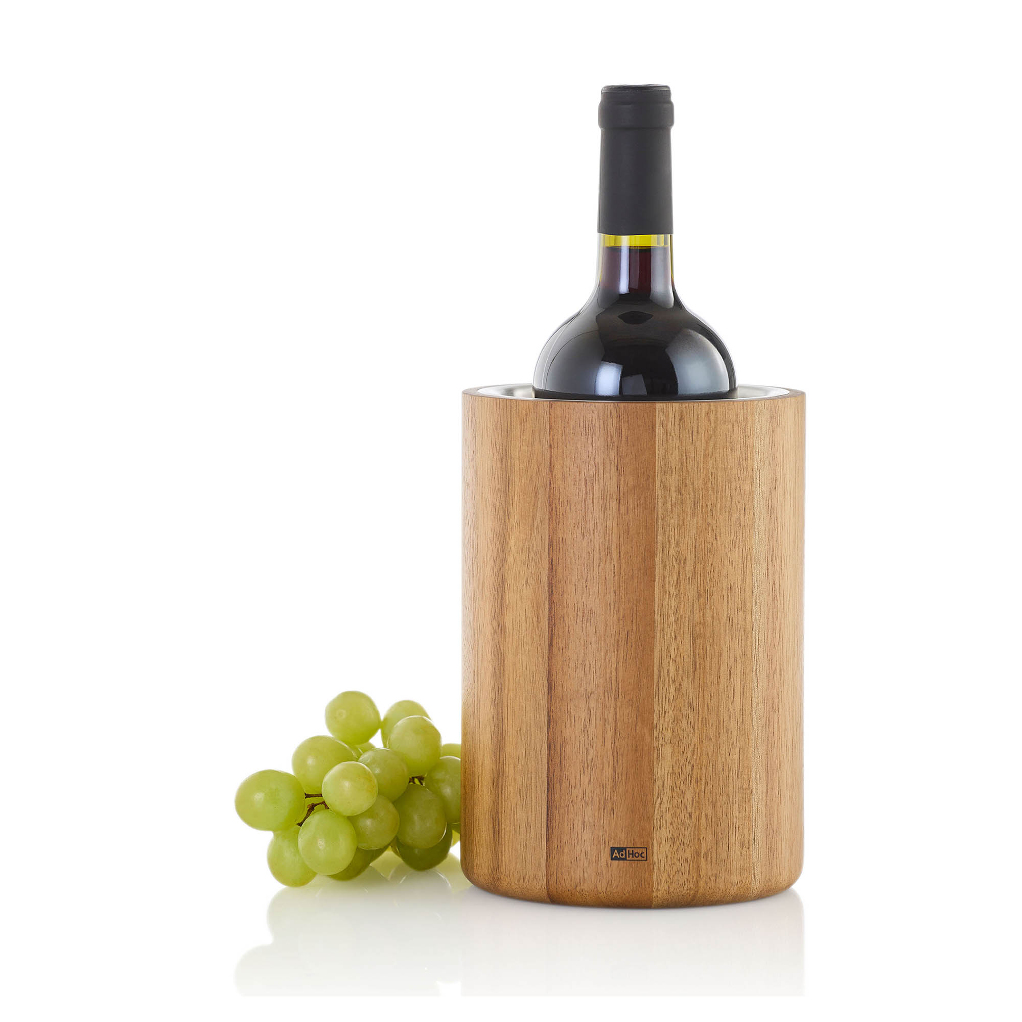 AdHoc Wein- / Sekt- / Champagnerkühler VINE Akazienholz / Edelstahl