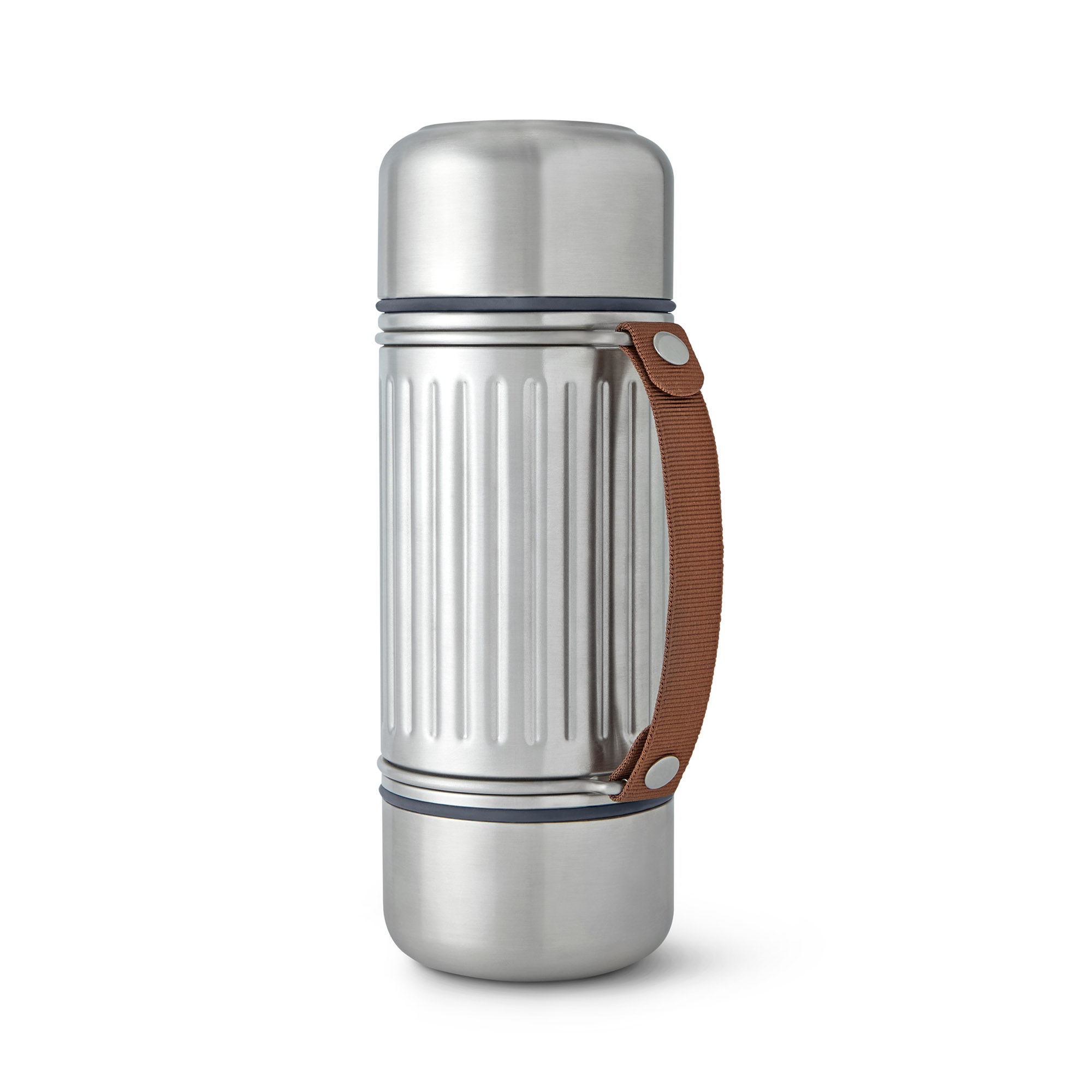 BLACK+BLUM Isolierflasche EXPLORER FLASK DUO 1 Liter Edelstahl mit 2 Trinkbecher