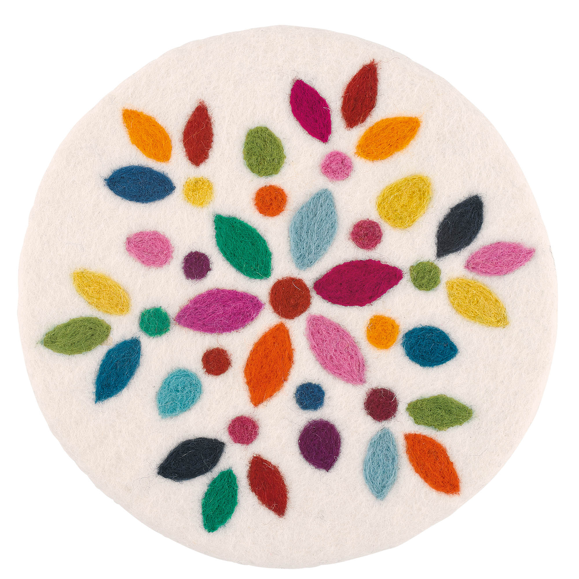 CILIO Untersetzer aus 100% Schafwolle LANA FIORE rund 21 cm