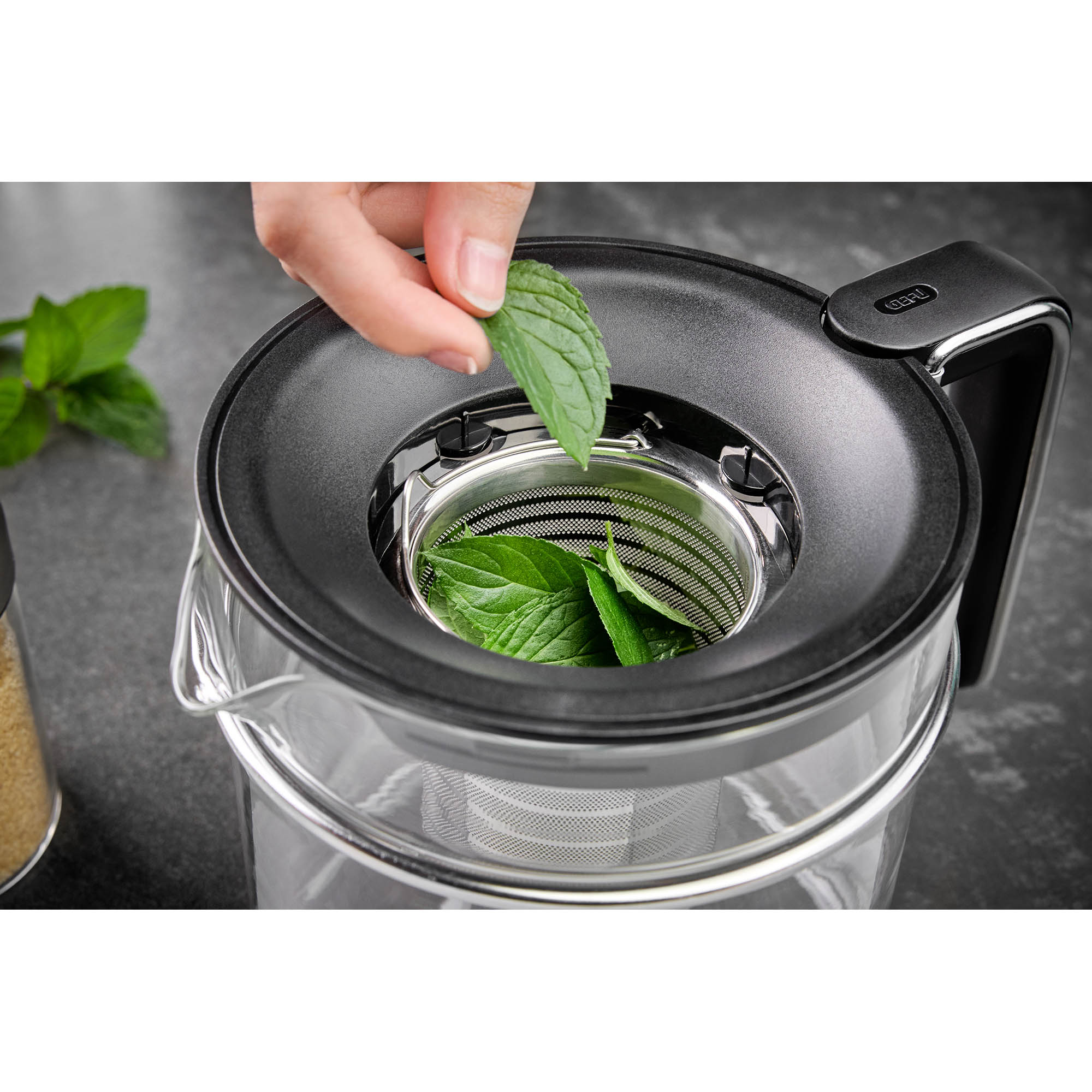 GEFU T-PREP teapot with brew-stop function 1.5 litres for 5 - 6 cups