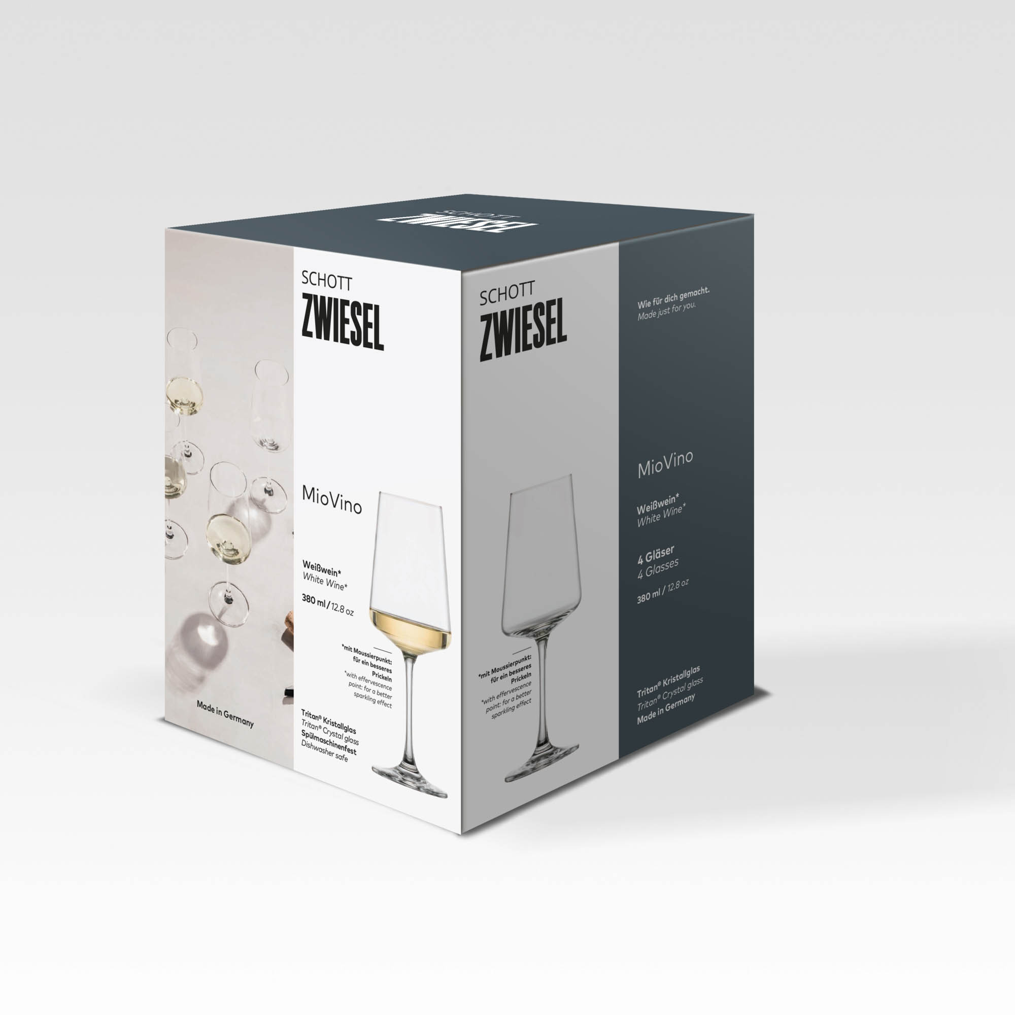 SCHOTT ZWIESEL Serie MIOVINO Weißweinglas 4 Stück Inhalt 380 ml