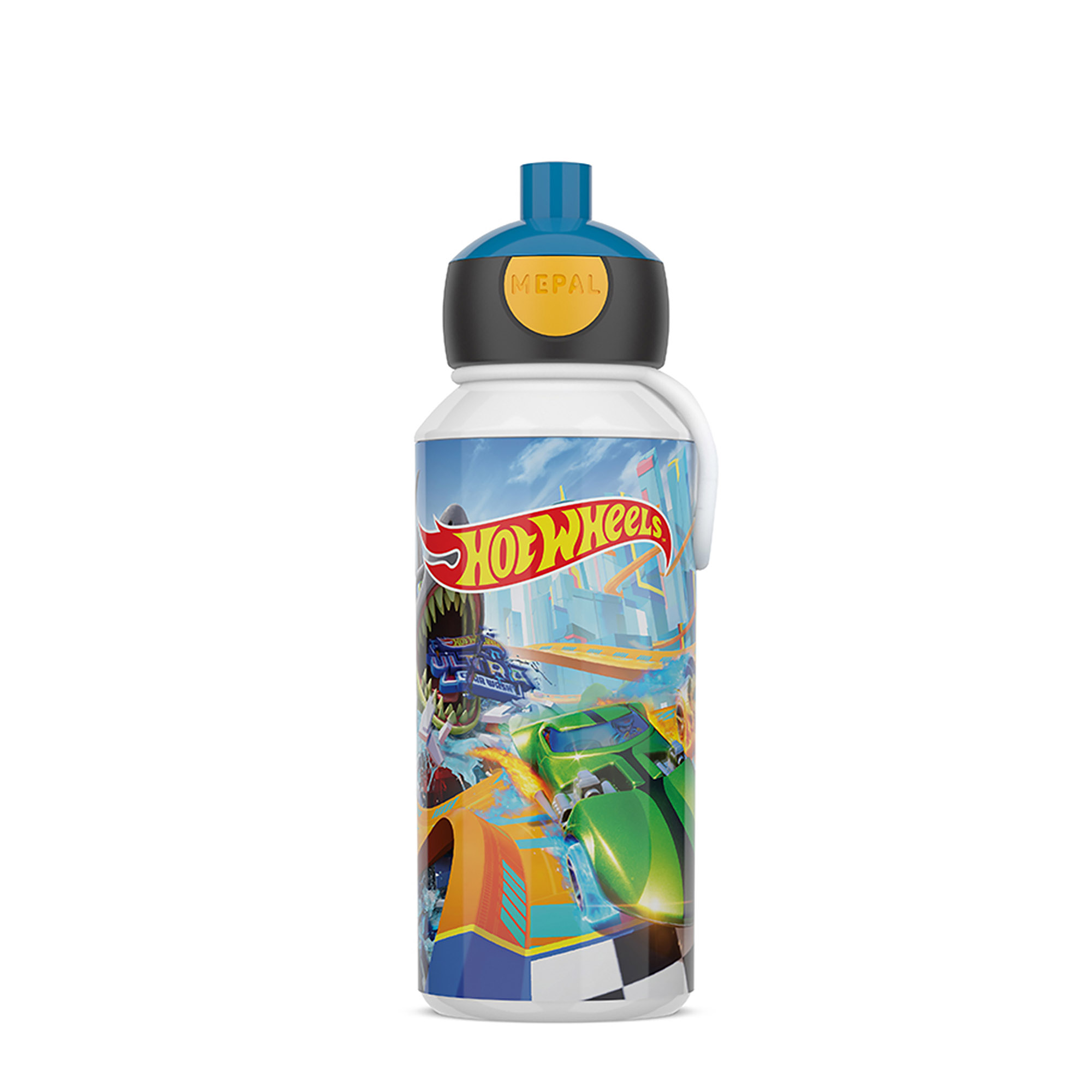 MEPAL Pop-up-Trinkflasche für Kinder CAMPUS 0,4 Liter Motiv HOT WHEELS